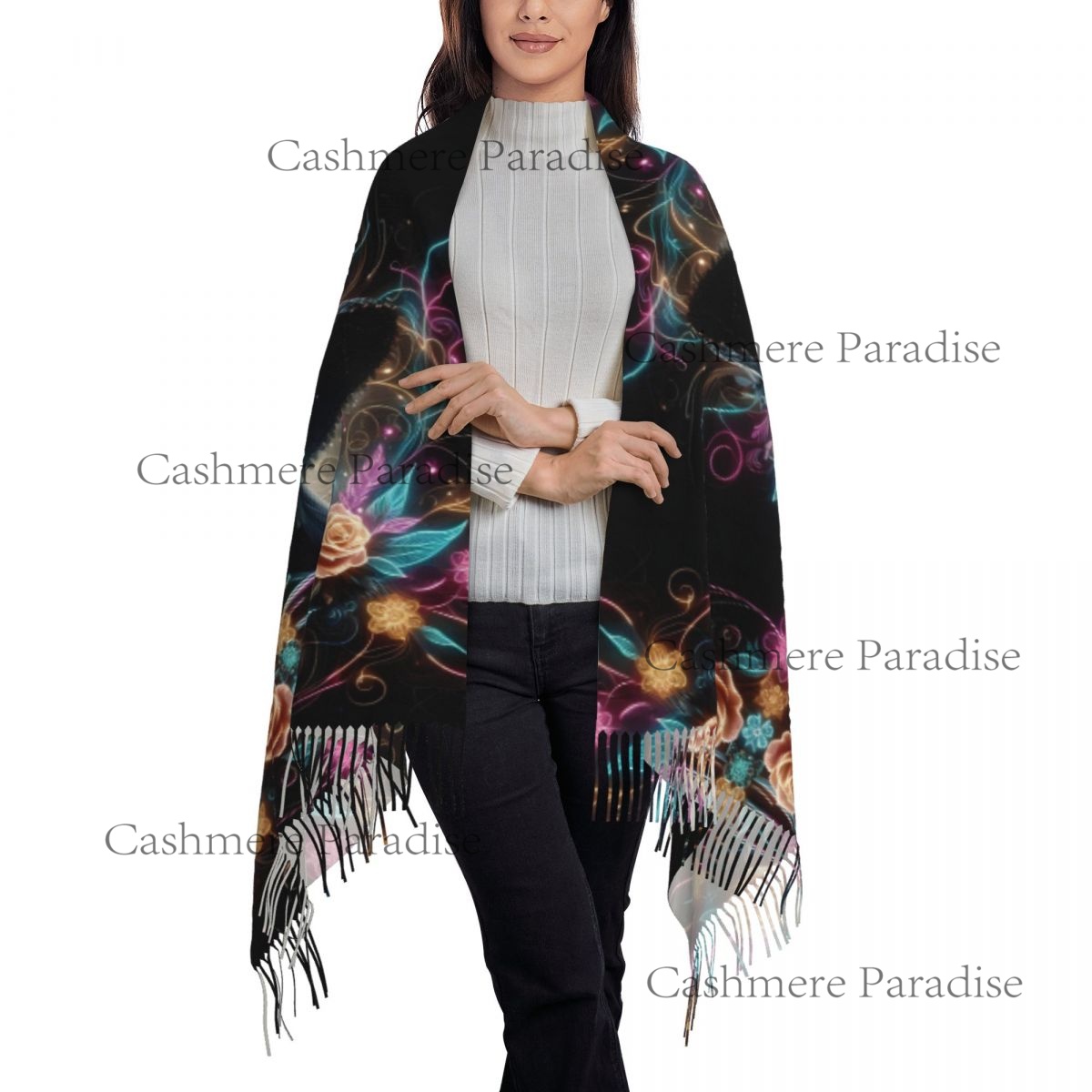 Mexico Skull Woman Vintage Sty – Pashmina Wrap Large recenzja i cena