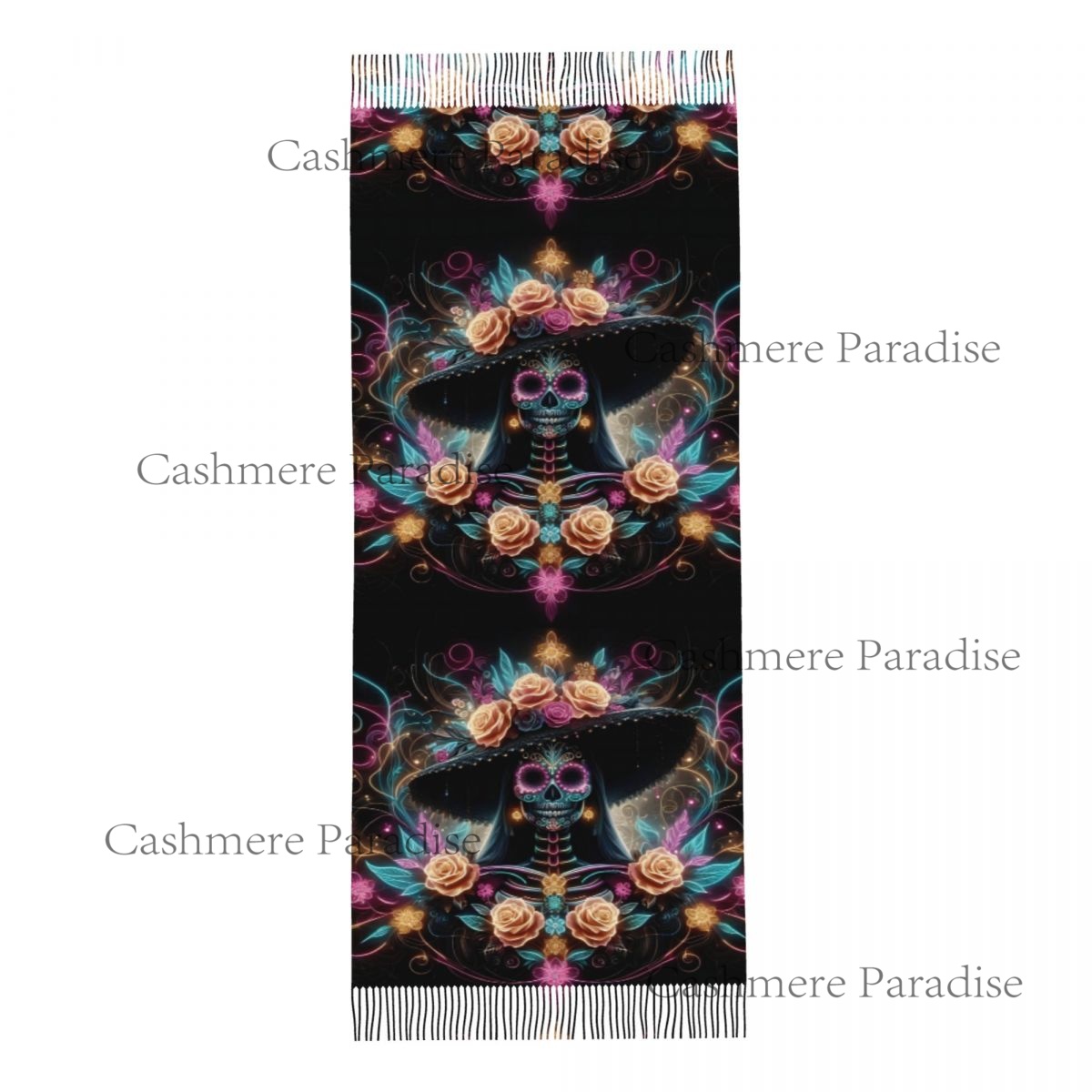 Mexico Skull Woman Vintage Sty – Pashmina Wrap Large recenzja i cena