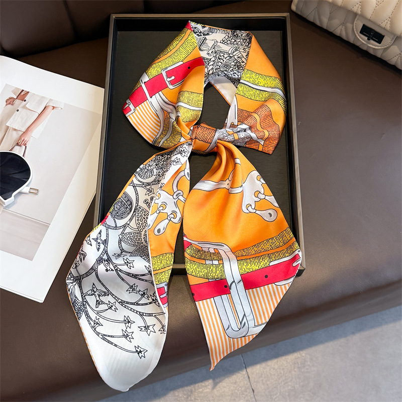 Women's Double-sided Print Sil – Ascot Neck Scarf recenzja i cena
