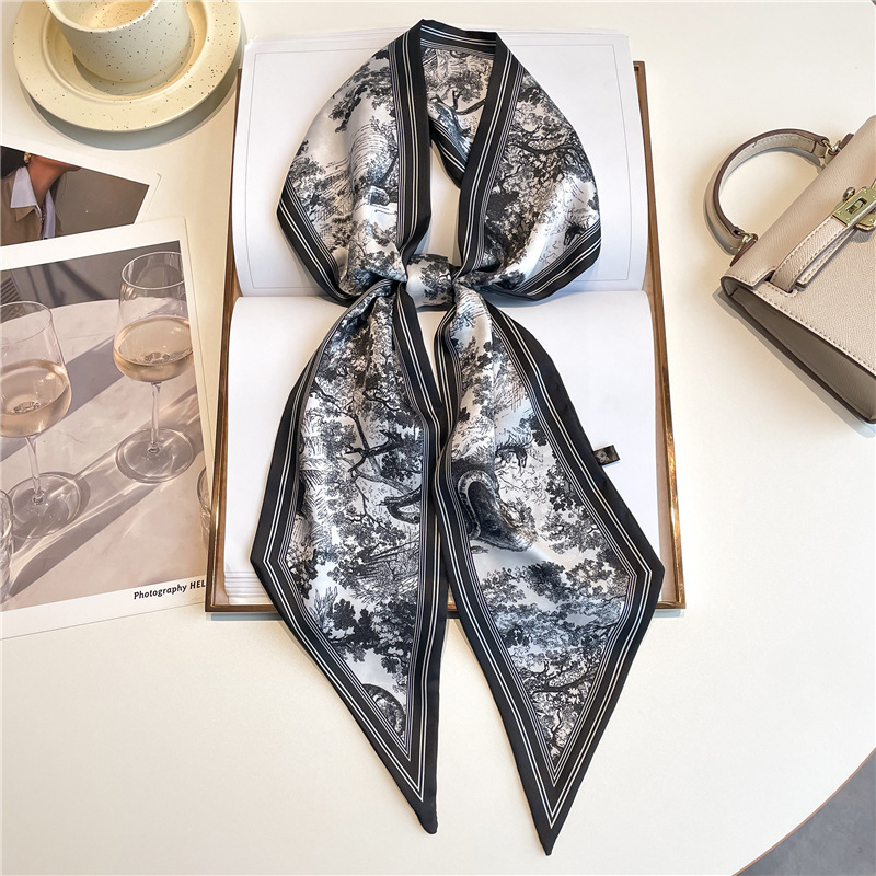 Luxury Long Neckerchief Skinny – Silk Neck Scarf recenzja i cena