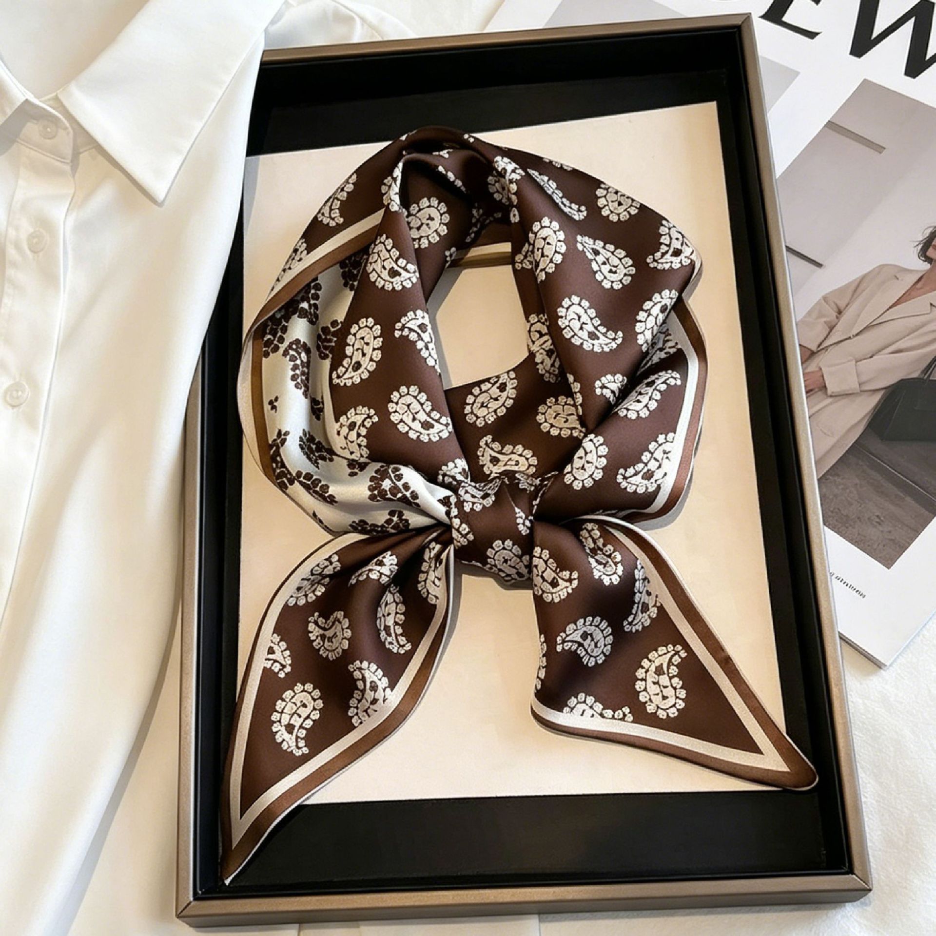 Luxury Long Neckerchief Skinny – Silk Neck Scarf recenzja i cena