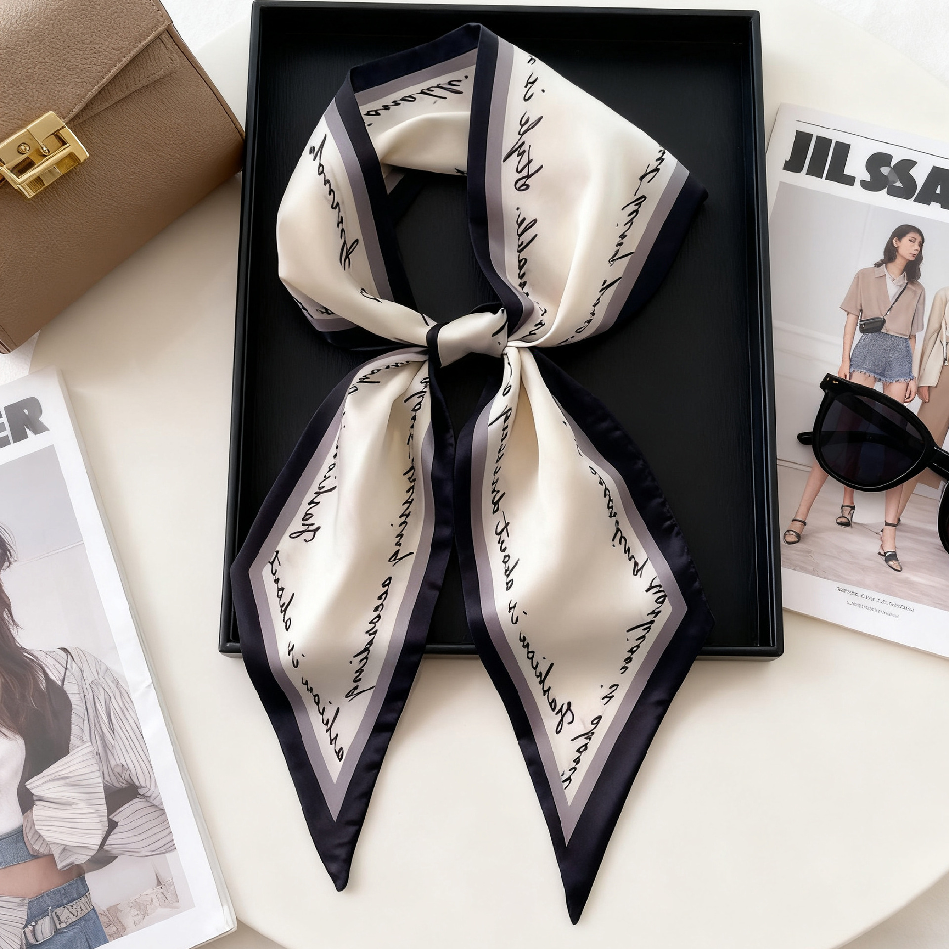 Luxury Long Neckerchief Skinny – Silk Neck Scarf recenzja i cena