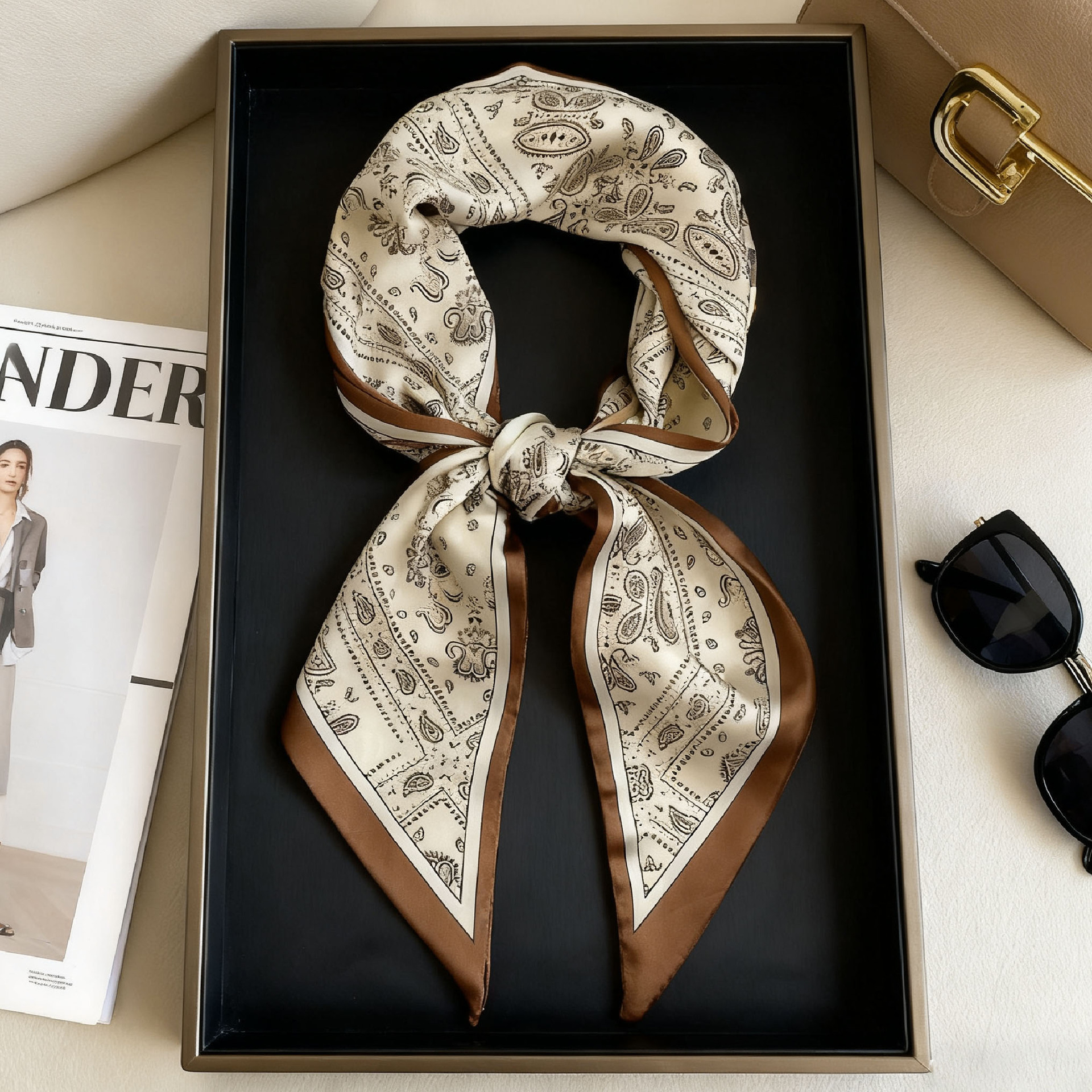 Luxury Long Neckerchief Skinny – Silk Neck Scarf recenzja i cena