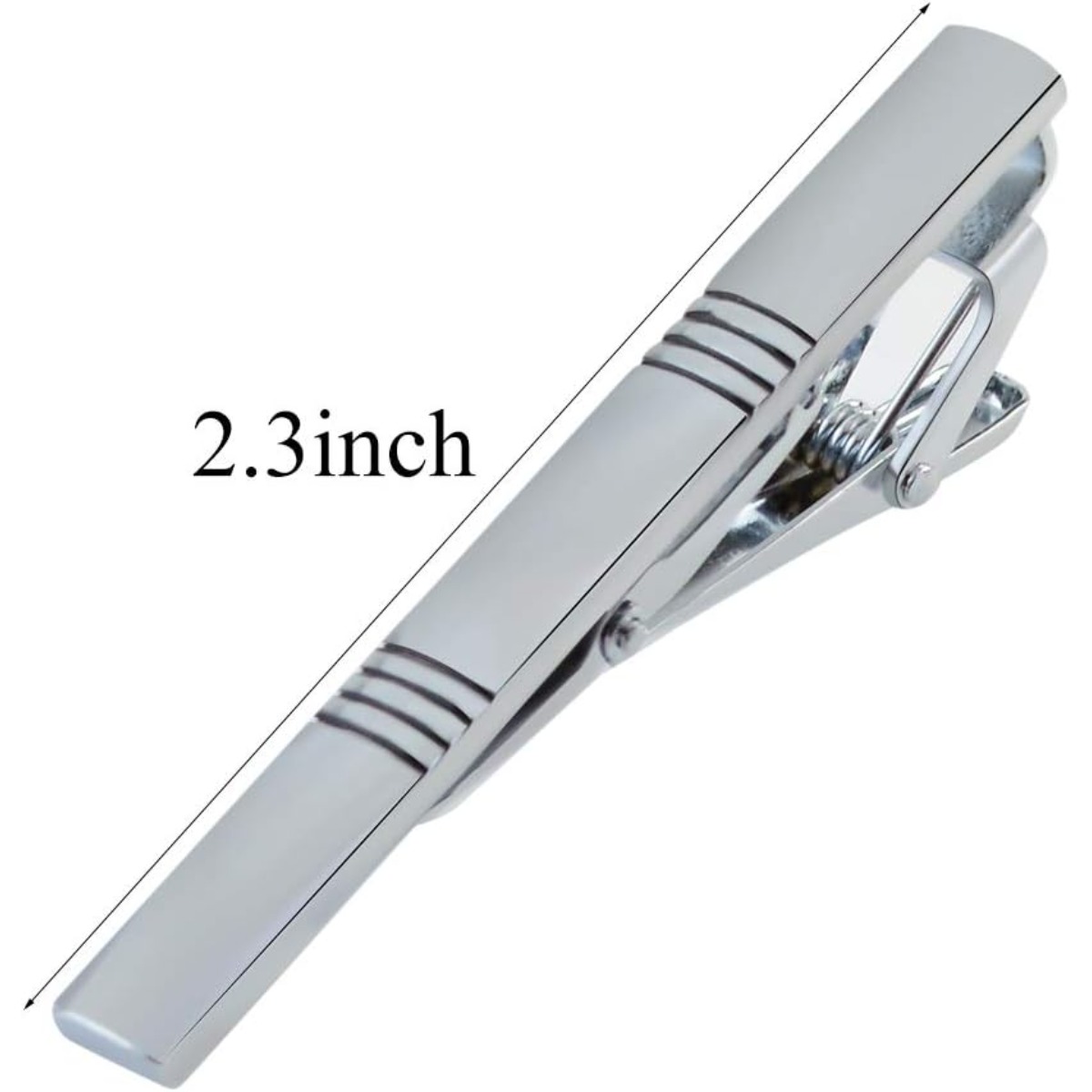 Set of 4 Silver Metal Necktie  – Tie Clip Silver recenzja i cena