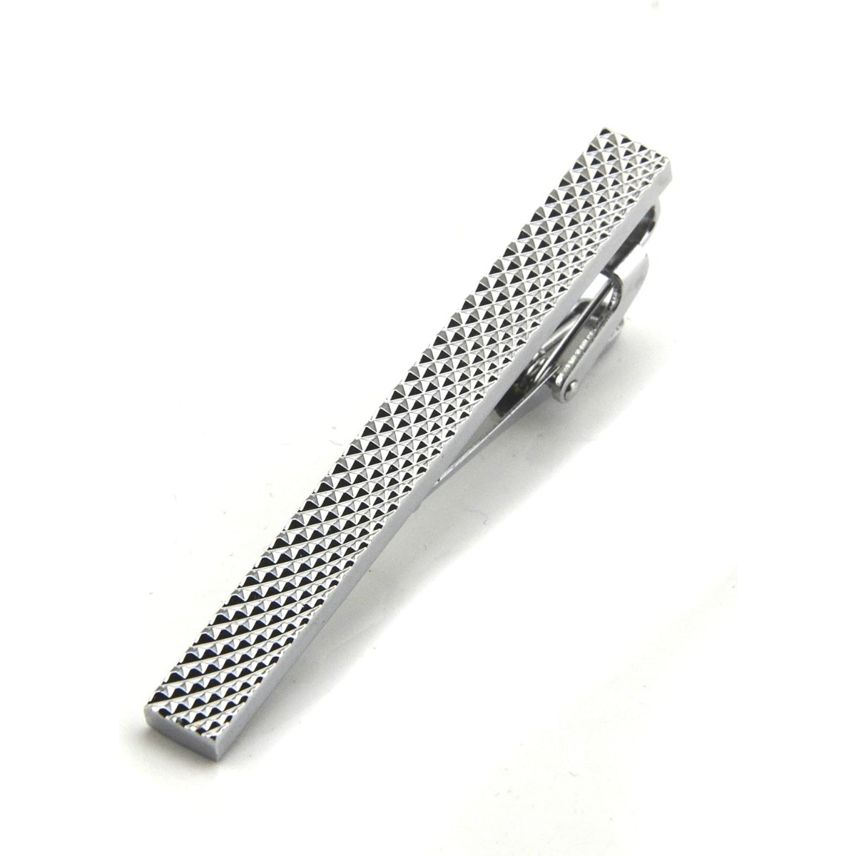 Set of 4 Silver Metal Necktie  – Tie Clip Silver recenzja i cena