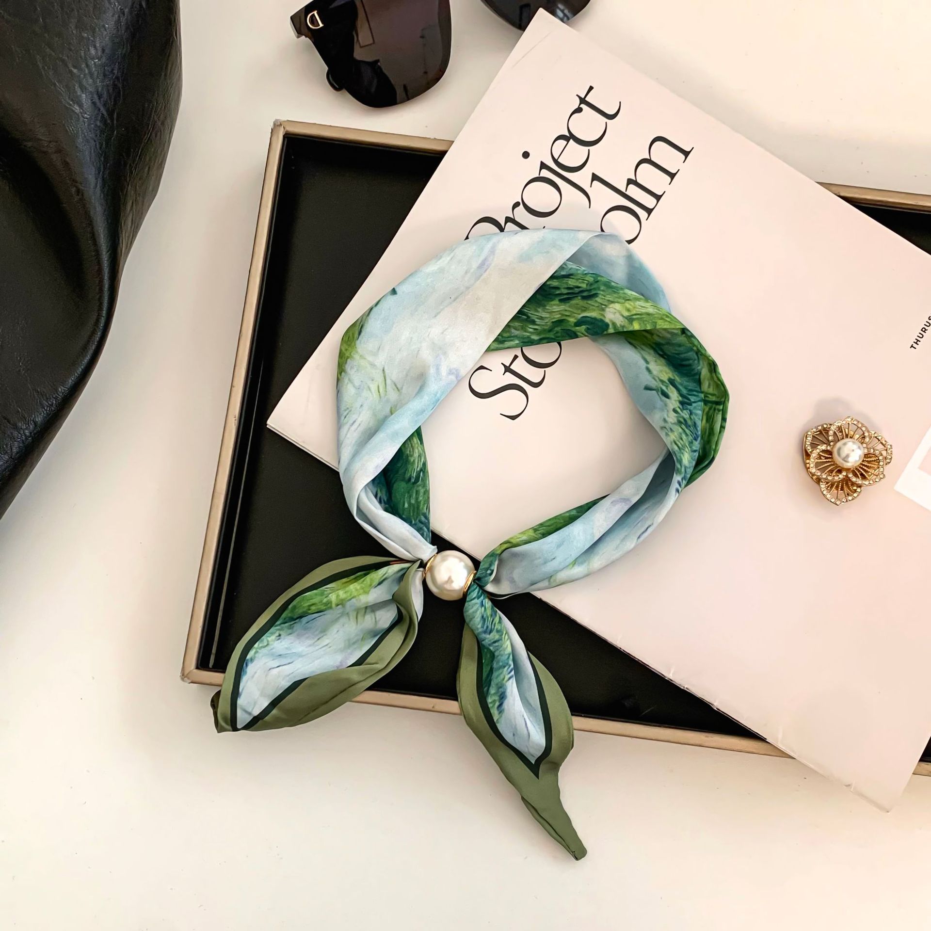 Cashew Flower Silk Scarf Effor – Silk Neck Scarf recenzja i cena