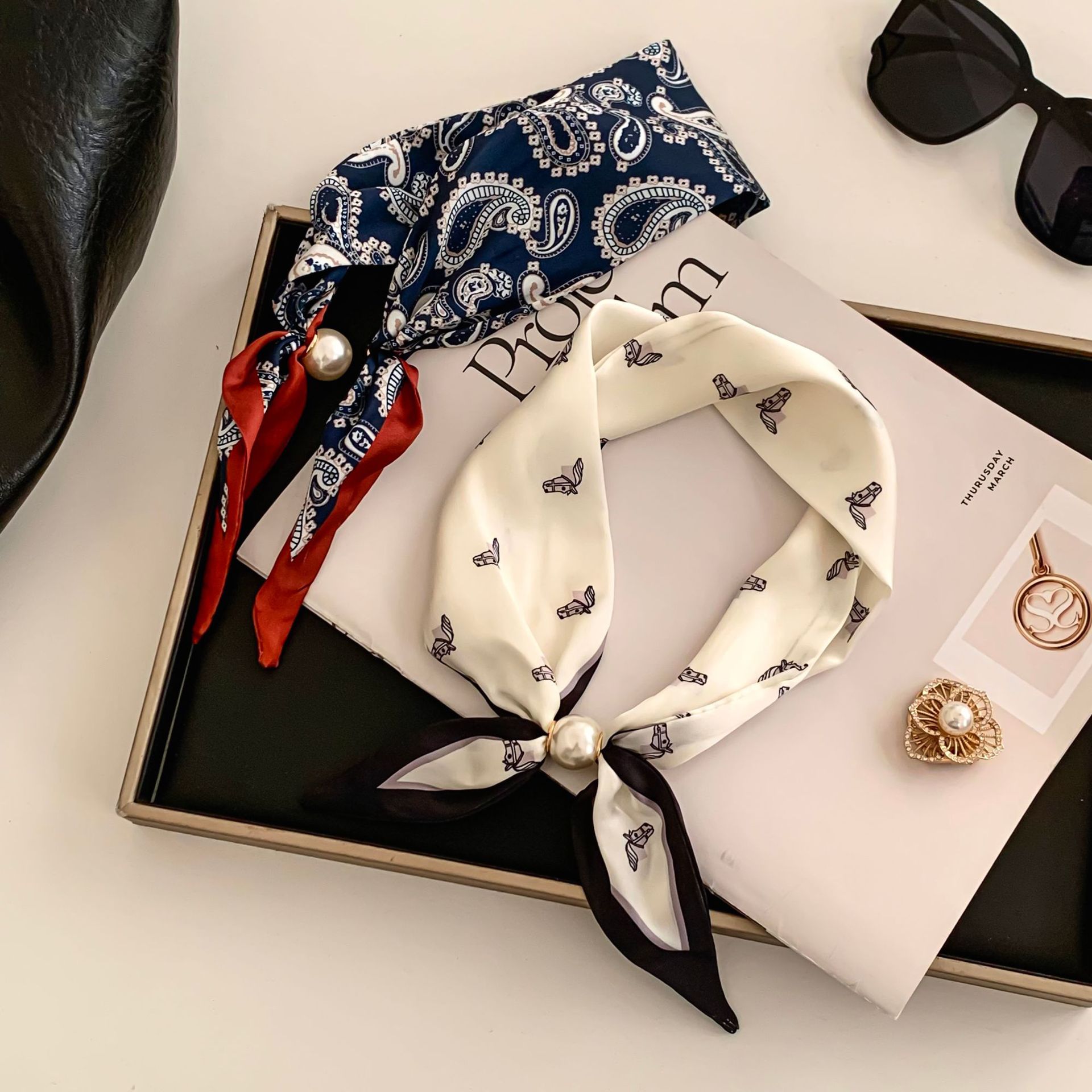 Cashew Flower Silk Scarf Effor – Silk Neck Scarf recenzja i cena