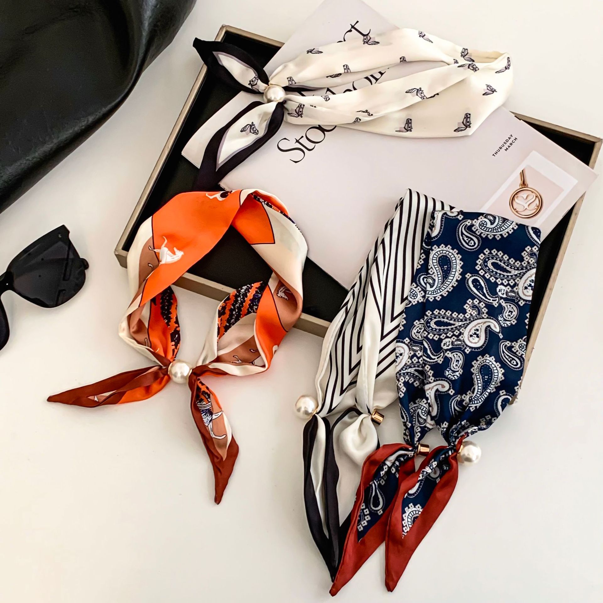 Cashew Flower Silk Scarf Effor – Silk Neck Scarf recenzja i cena