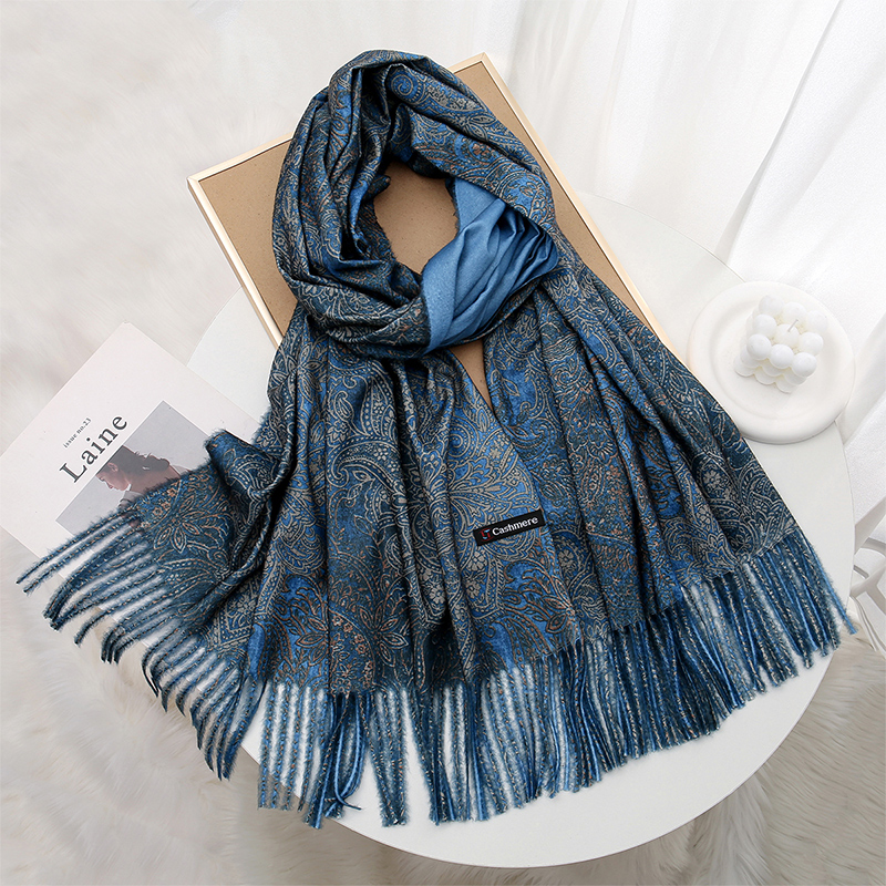 Luxury Paisley Pashmina Shawl  – Woven Scarf Blanket recenzja i cena