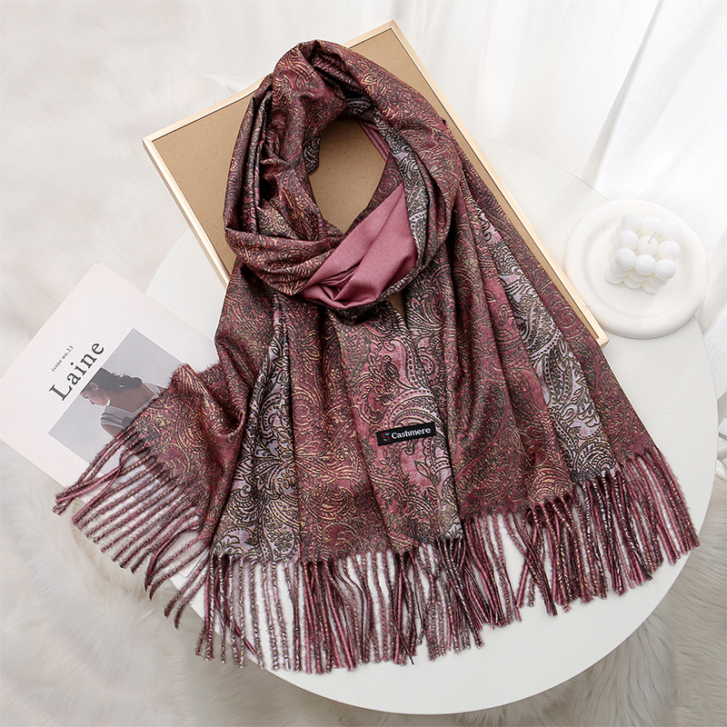 Luxury Paisley Pashmina Shawl  – Woven Scarf Blanket recenzja i cena