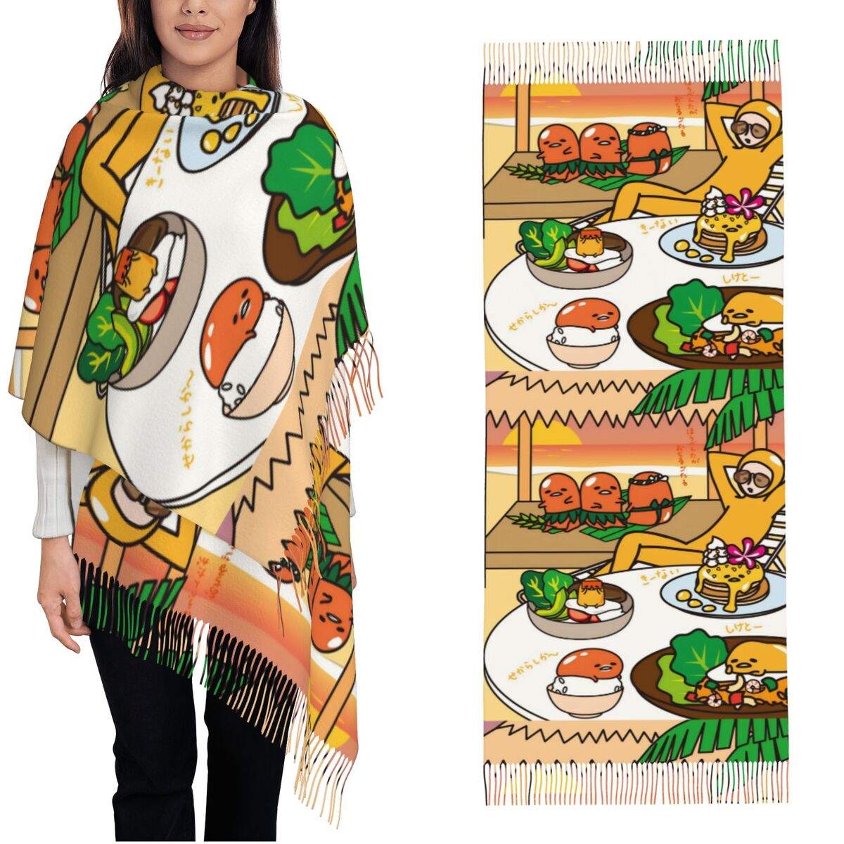 Women's Scarf with Tassel Gude – Pashmina Wrap Large recenzja i cena