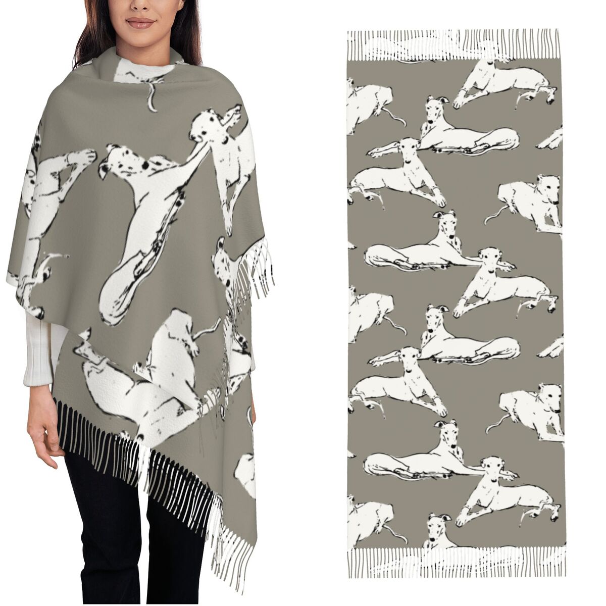 Relaxing Greyhound Whippet Sca – Pashmina Wrap Large recenzja i cena