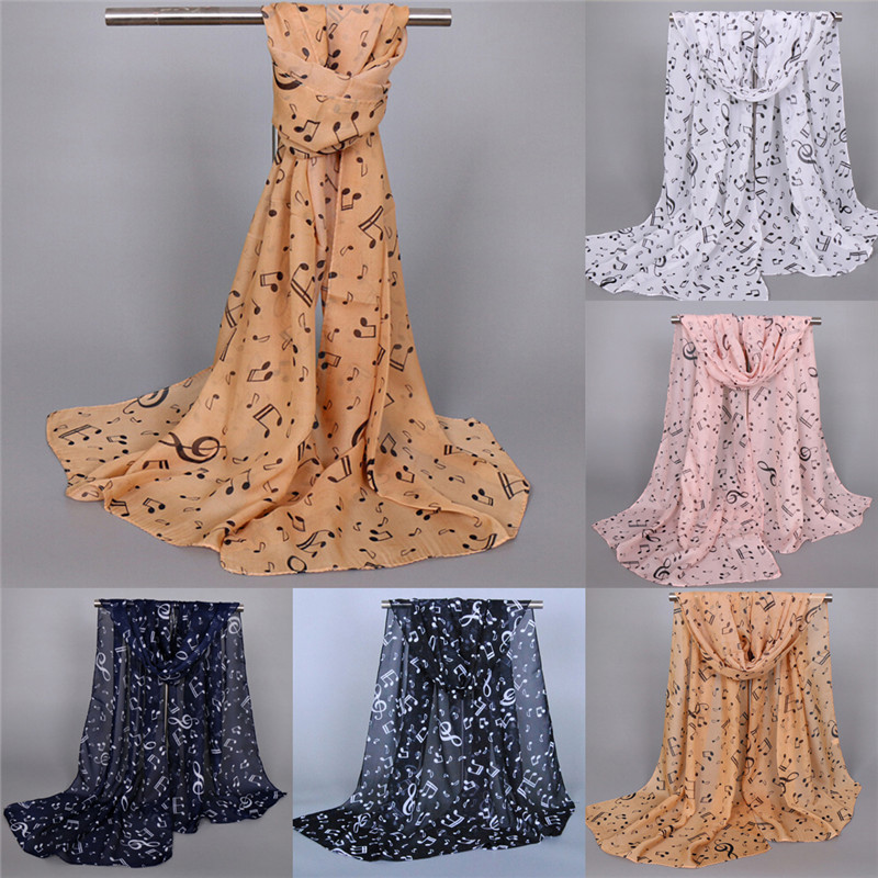 High Quality Scarves Musical N – Infinity Scarf Knit recenzja i cena