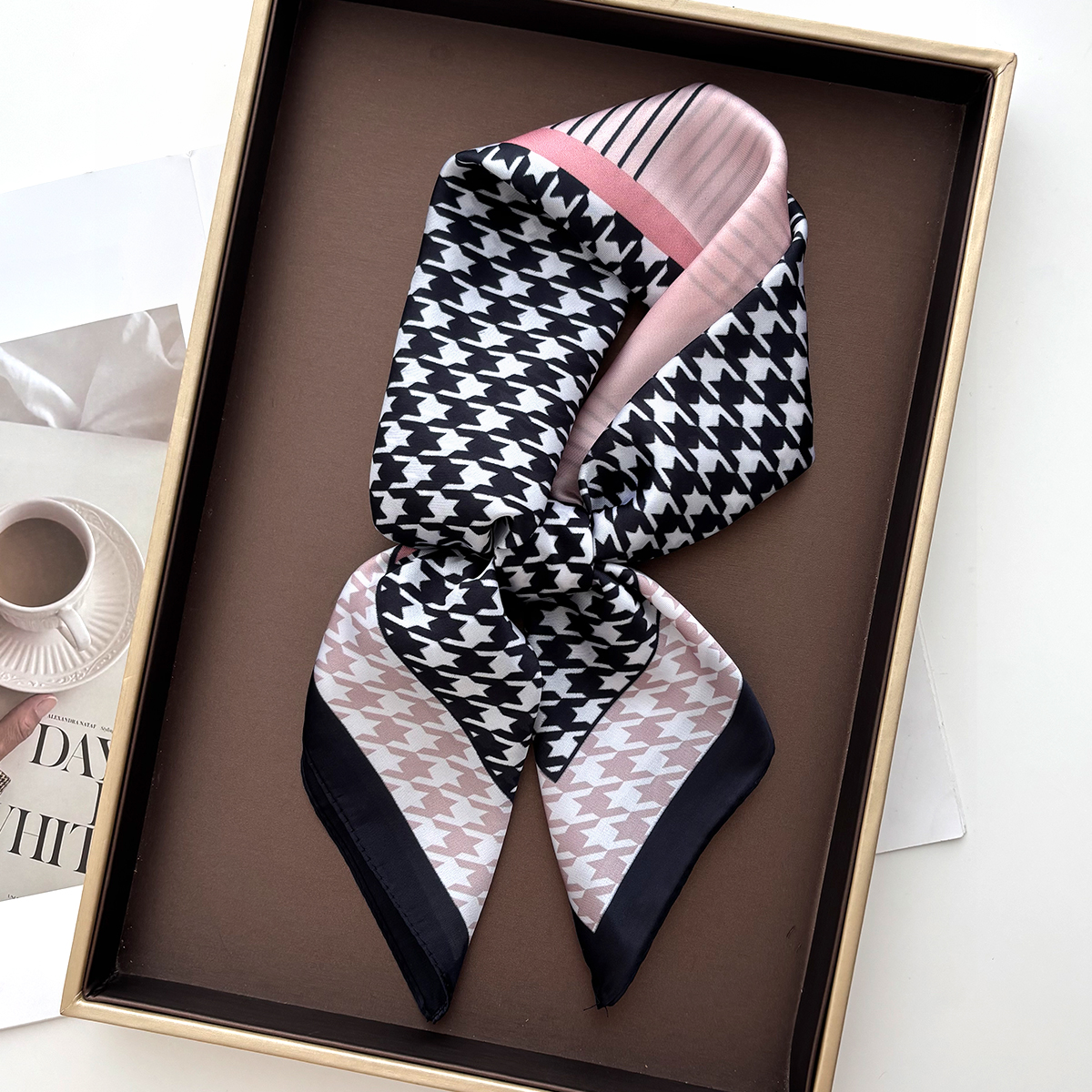 New Printed Square Scarf For W – Silk Neck Scarf recenzja i cena