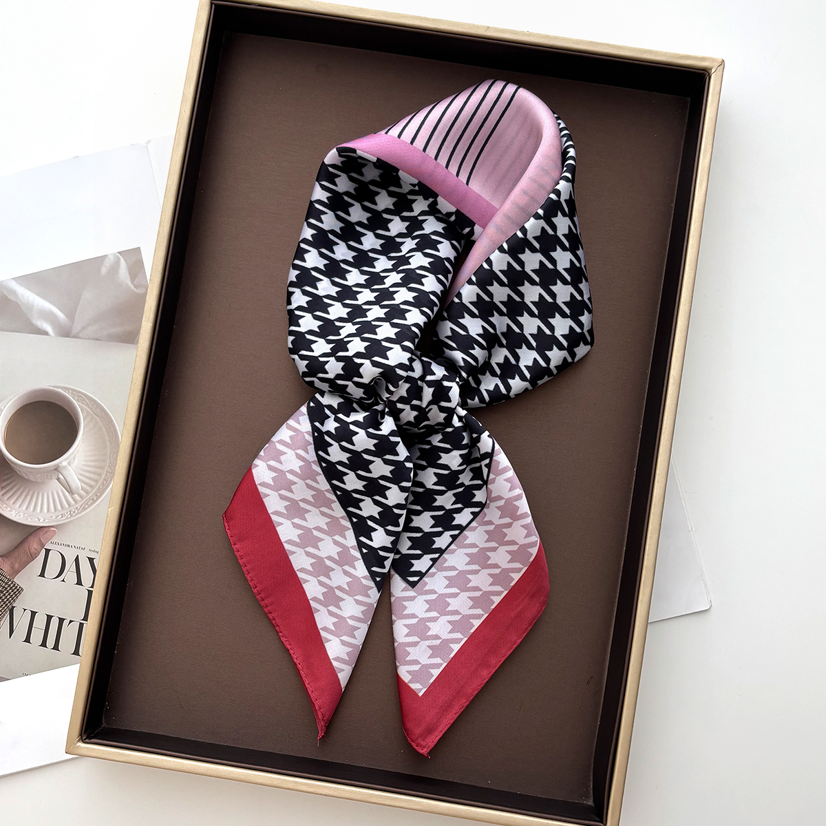 New Printed Square Scarf For W – Silk Neck Scarf recenzja i cena