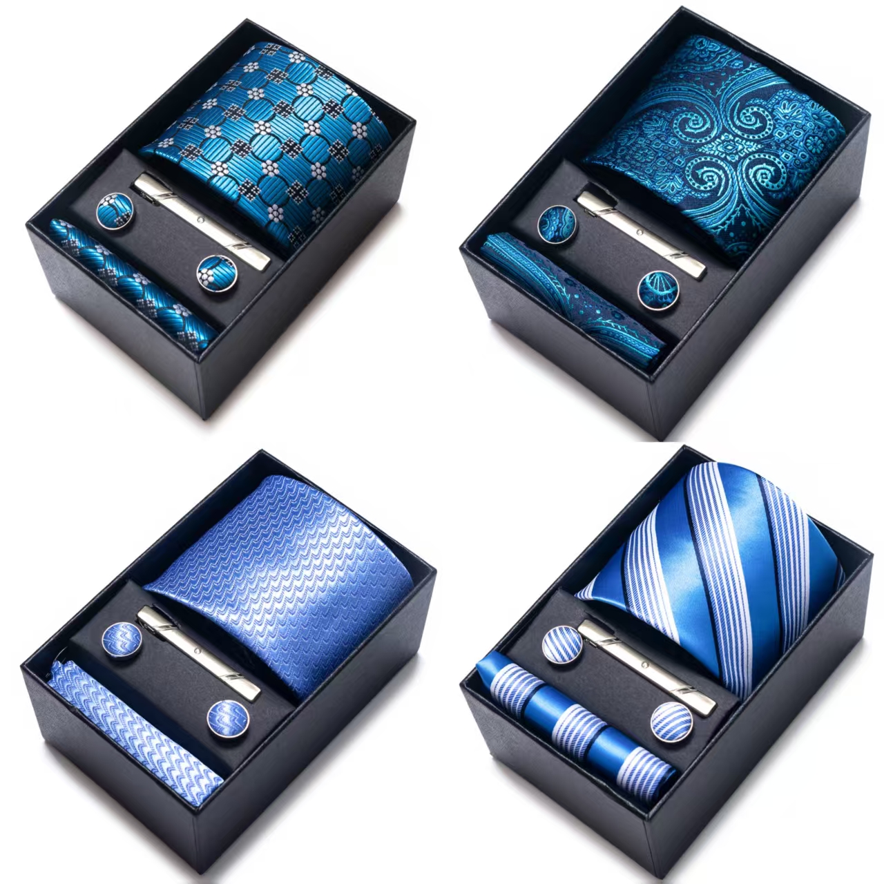Bright Color Paisley Men's Tie – Pocket Square Set recenzja i cena
