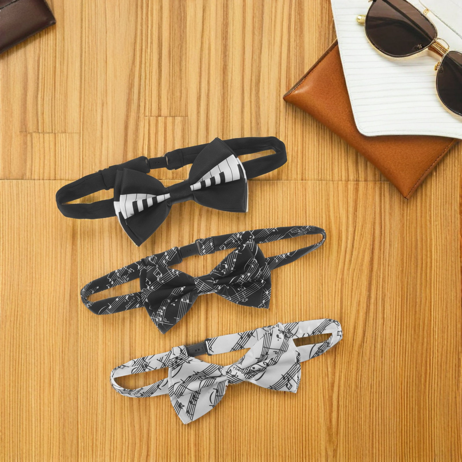 3Pcs Music Bow Tie Set Piano K – Bow Tie Pre Tied recenzja i cena