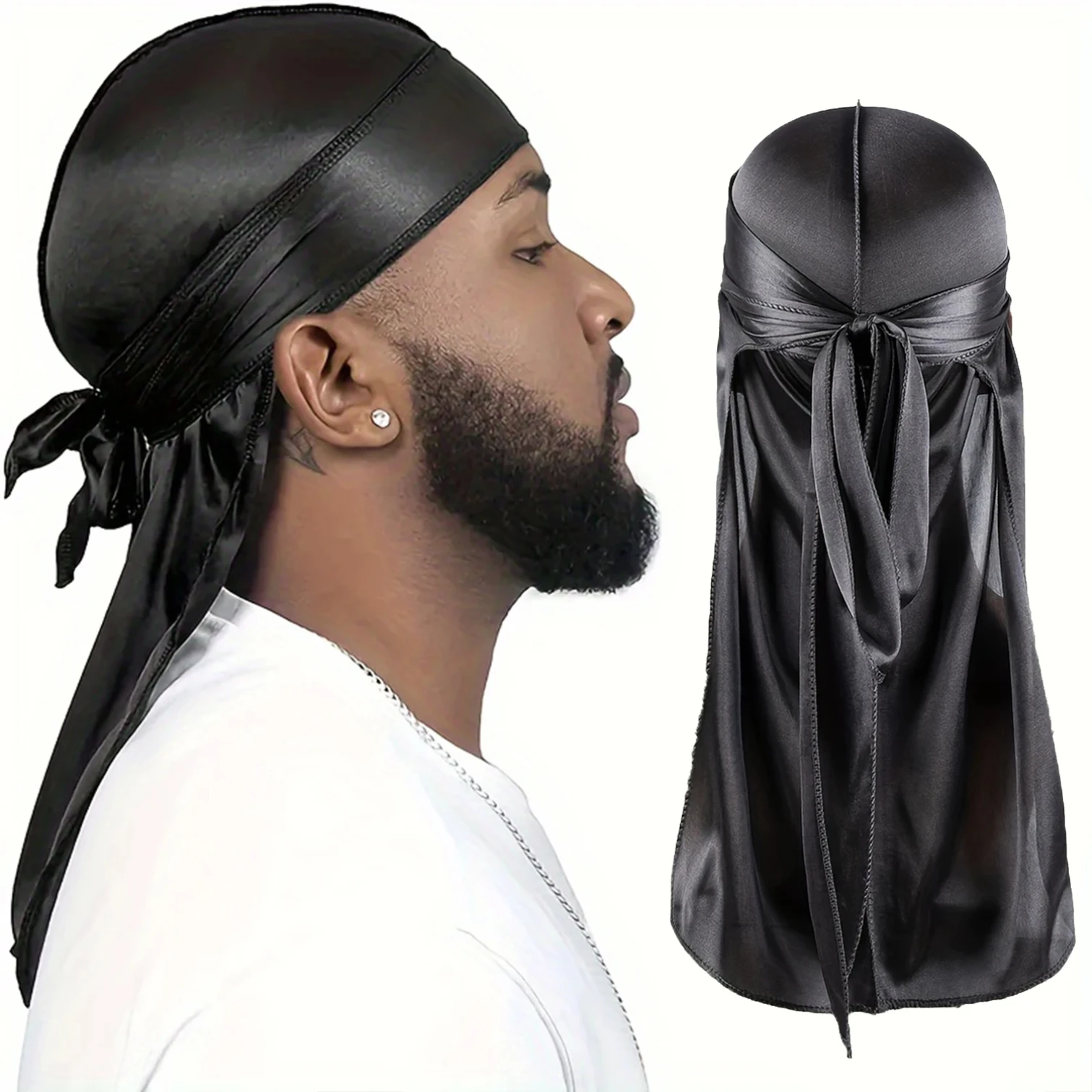 Men's Silk Durag Bonnet Bandan – Bandana Doo Rag recenzja i cena