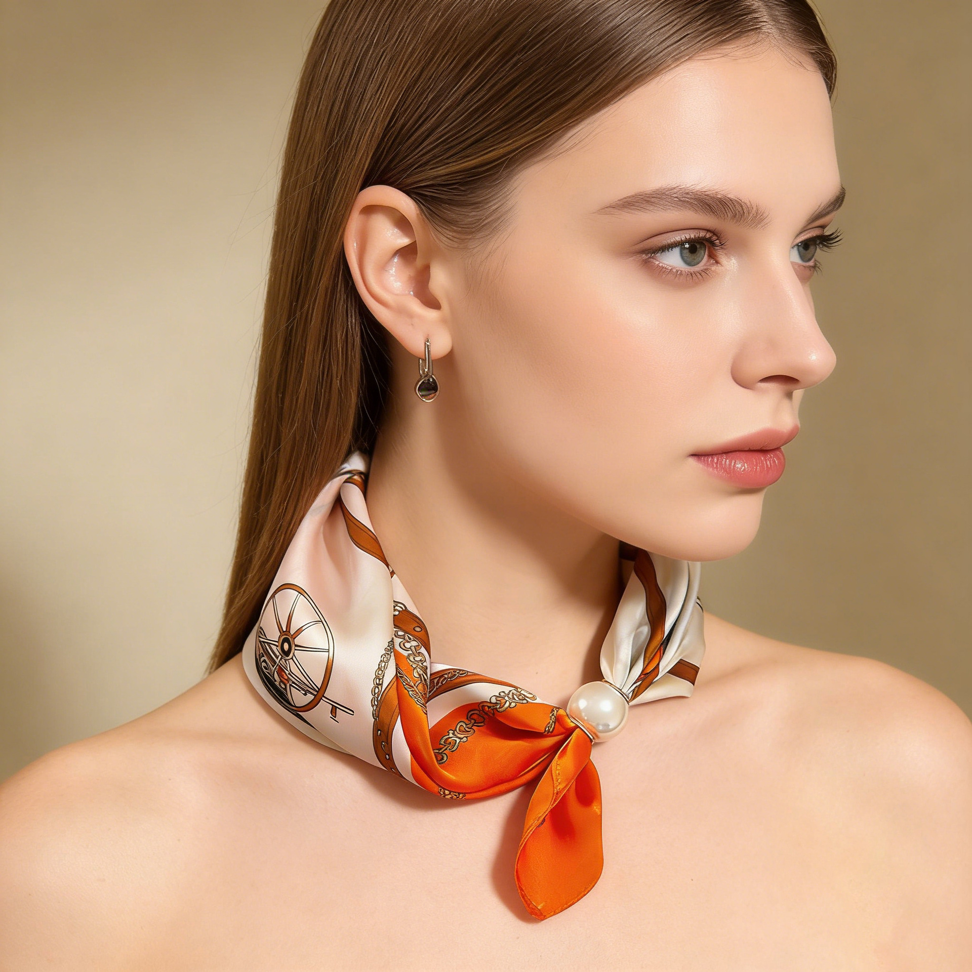 Scarf Chain Silk Lazy Magnetic – Silk Neck Scarf recenzja i cena
