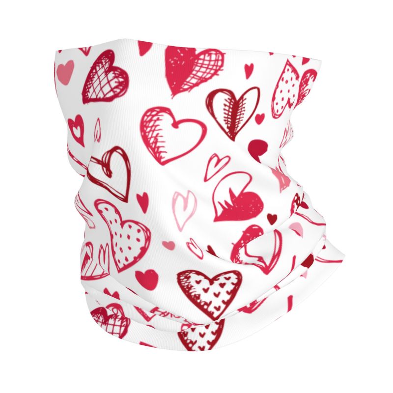 Pink Red Love Hearts Bandana N – Neck Warmer Tube recenzja i cena