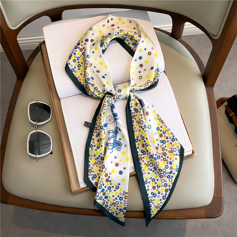 Fashion Print Long Silk Scarf  – Ascot Neck Scarf recenzja i cena