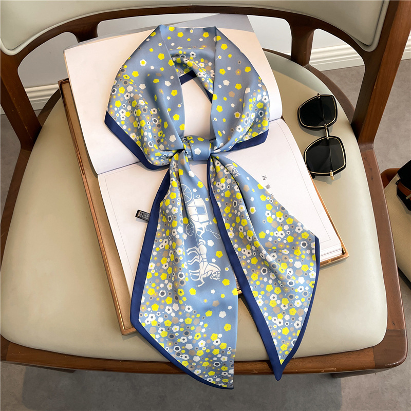 Fashion Print Long Silk Scarf  – Ascot Neck Scarf recenzja i cena