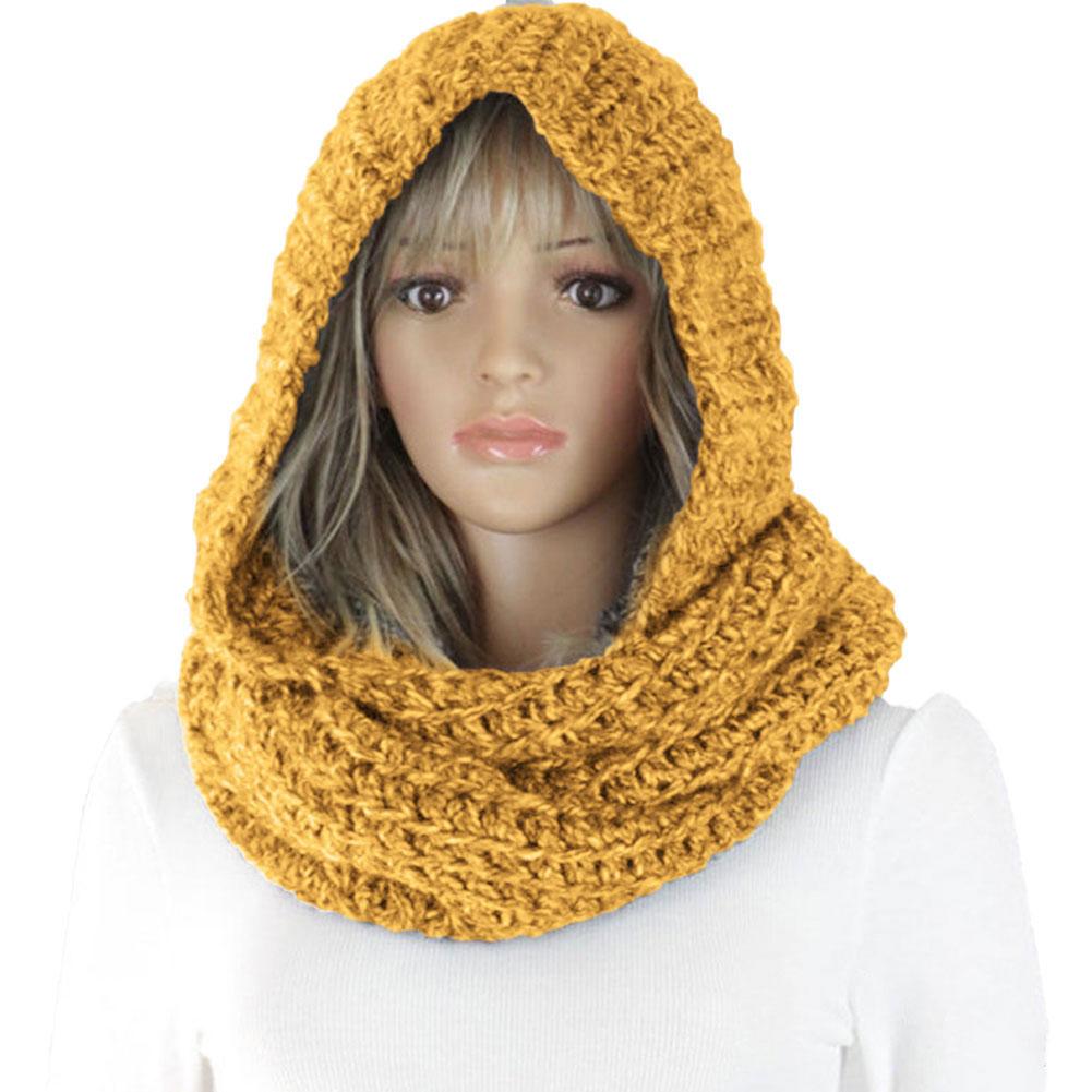 Knitted Hooded Scarf Winter Wo – Infinity Scarf Knit recenzja i cena