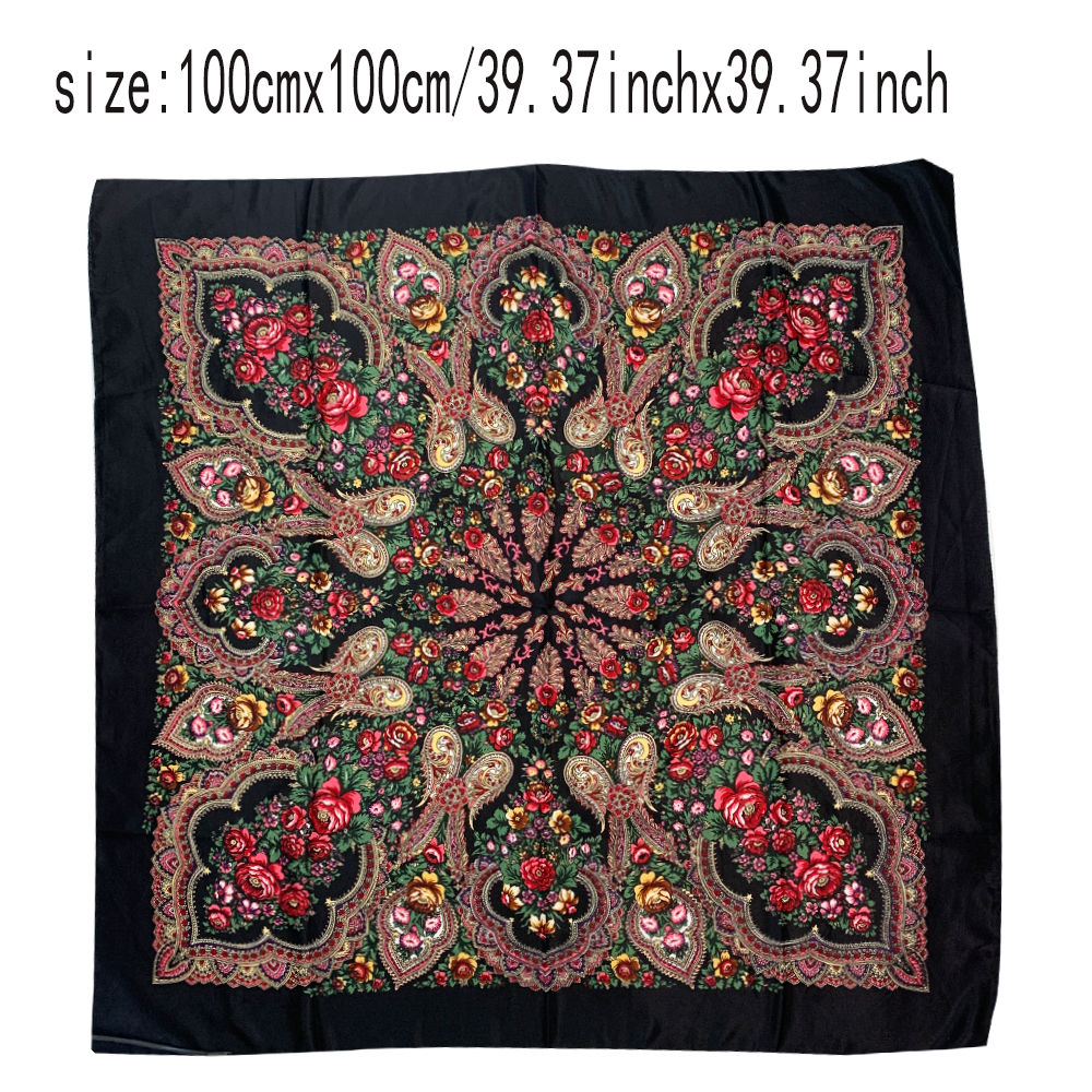 100*100cm Russian Square Scarf – Bandana Cotton recenzja i cena