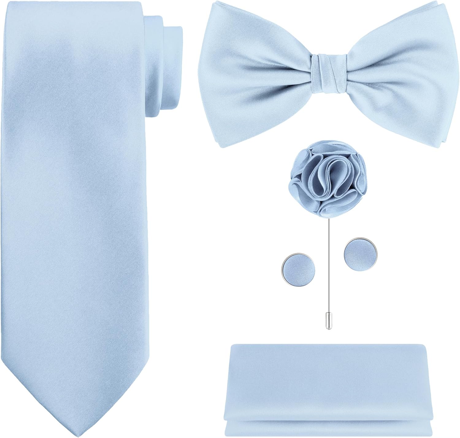 5-Piece Tie Set in White or Bl – Pocket Square Set recenzja i cena