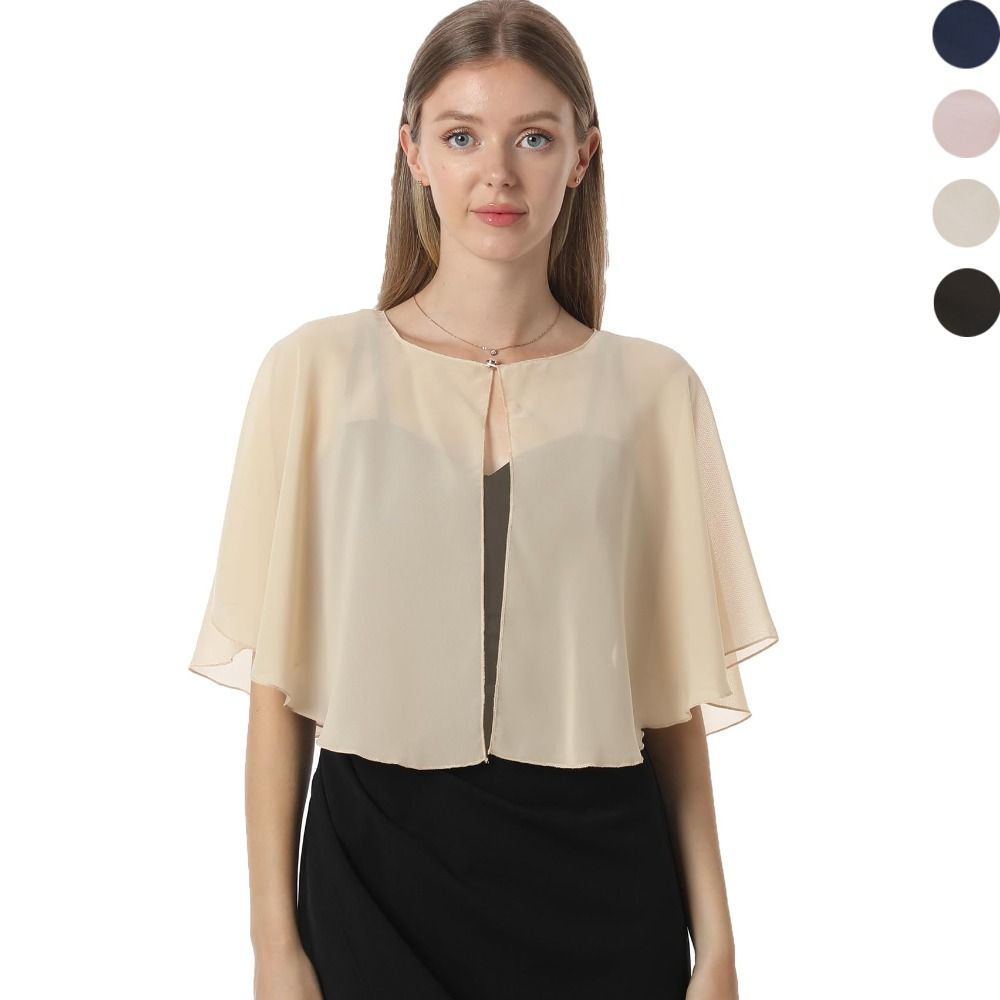 Vintage Sheer Chiffon Capelet  – Stole Wedding Shawl recenzja i cena