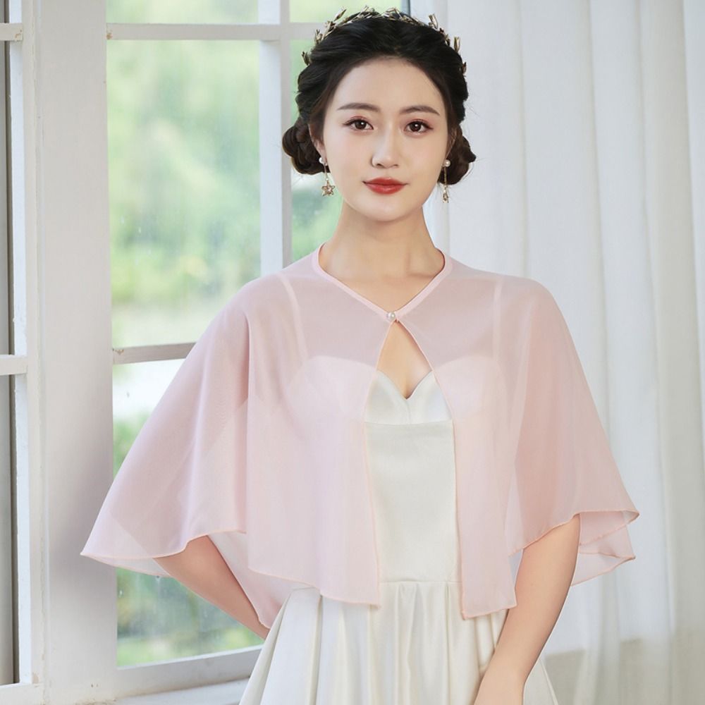 Vintage Sheer Chiffon Capelet  – Stole Wedding Shawl recenzja i cena