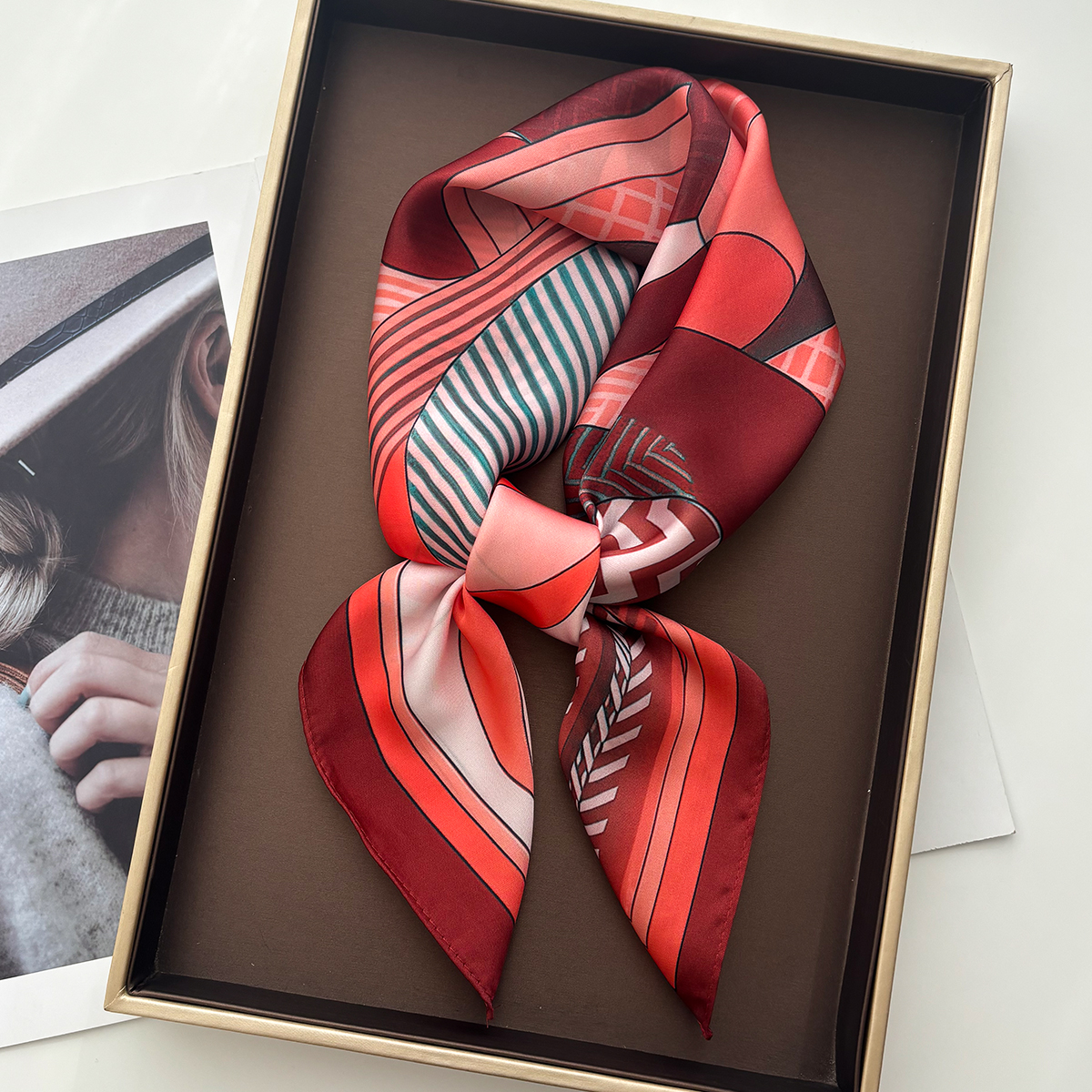 Luxury Square Scarf For Women  – Silk Neck Scarf recenzja i cena