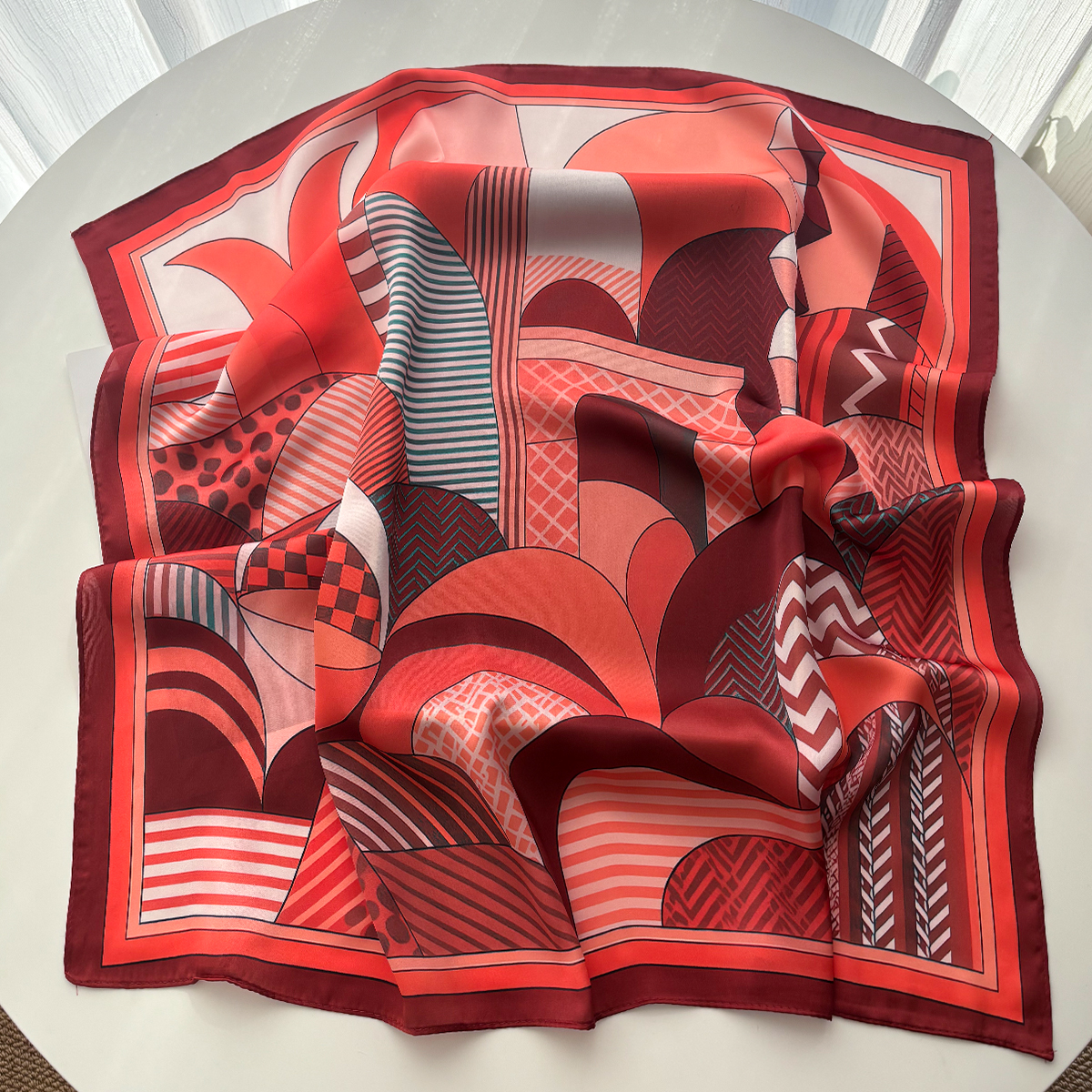 Luxury Square Scarf For Women  – Silk Neck Scarf recenzja i cena