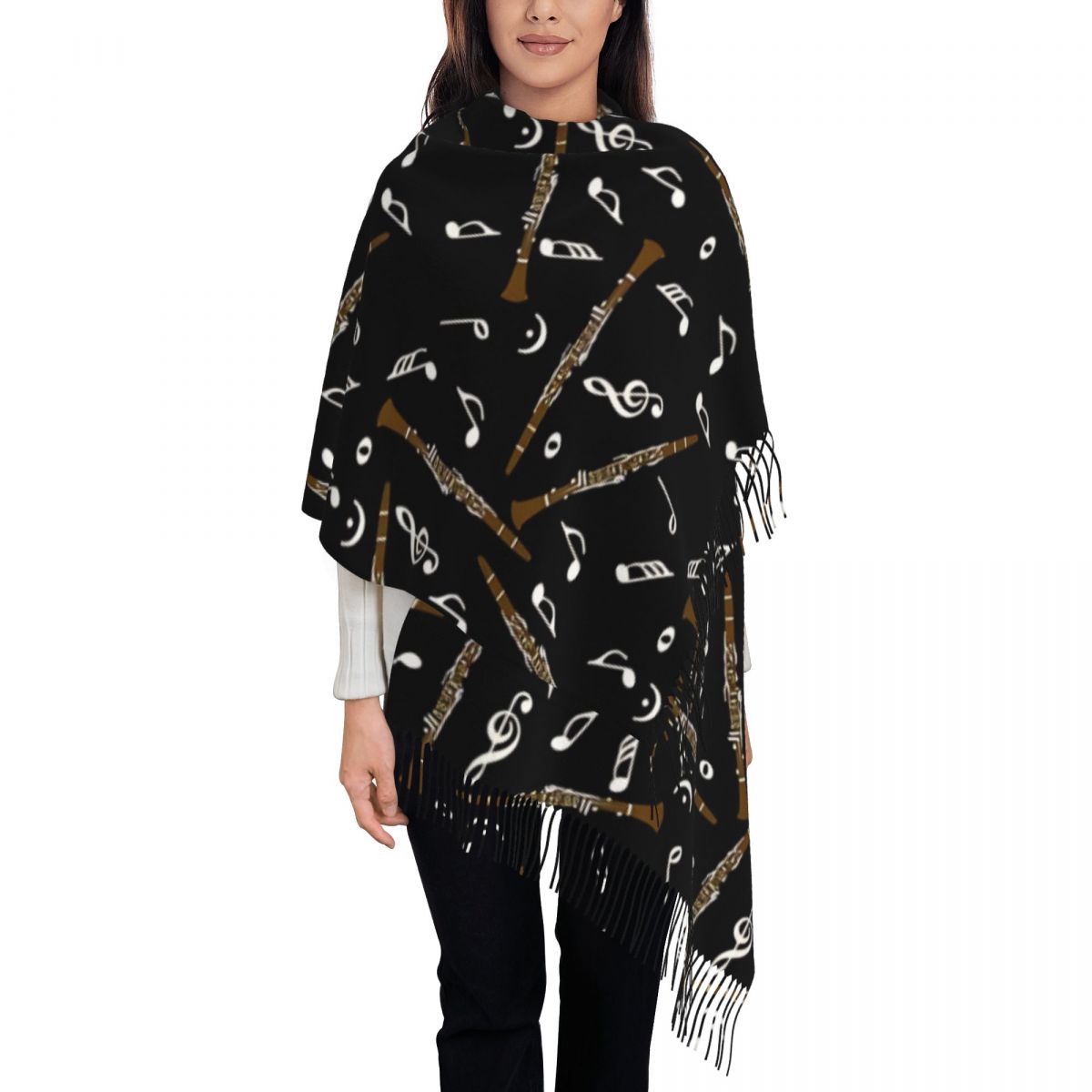 Womens Scarf with Tassel Clari – Pashmina Wrap Large recenzja i cena