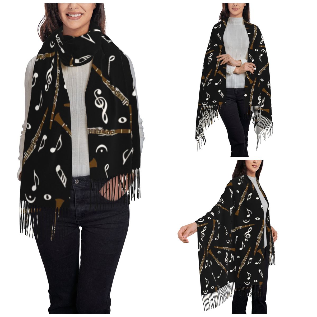 Womens Scarf with Tassel Clari – Pashmina Wrap Large recenzja i cena