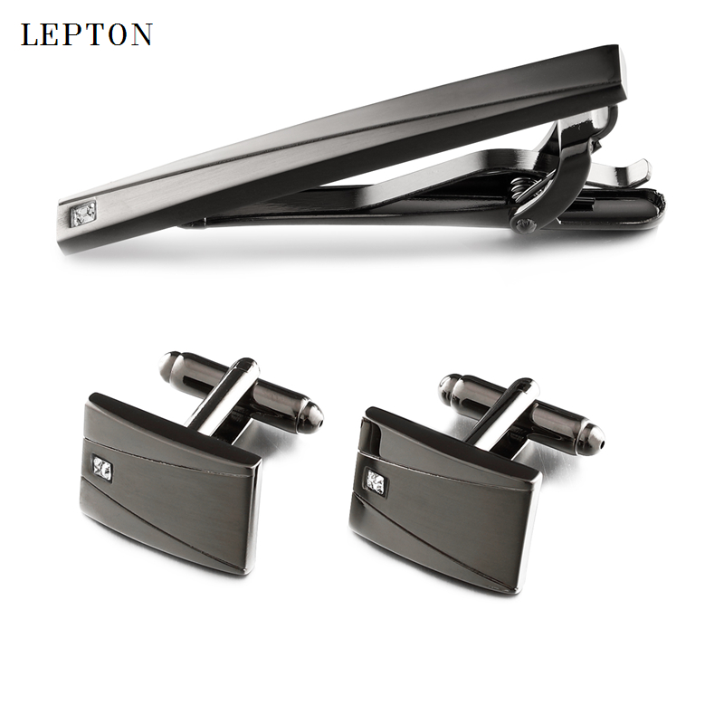 Classic Black Cufflinks & Tie  – Tie Bar Set Gift recenzja i cena