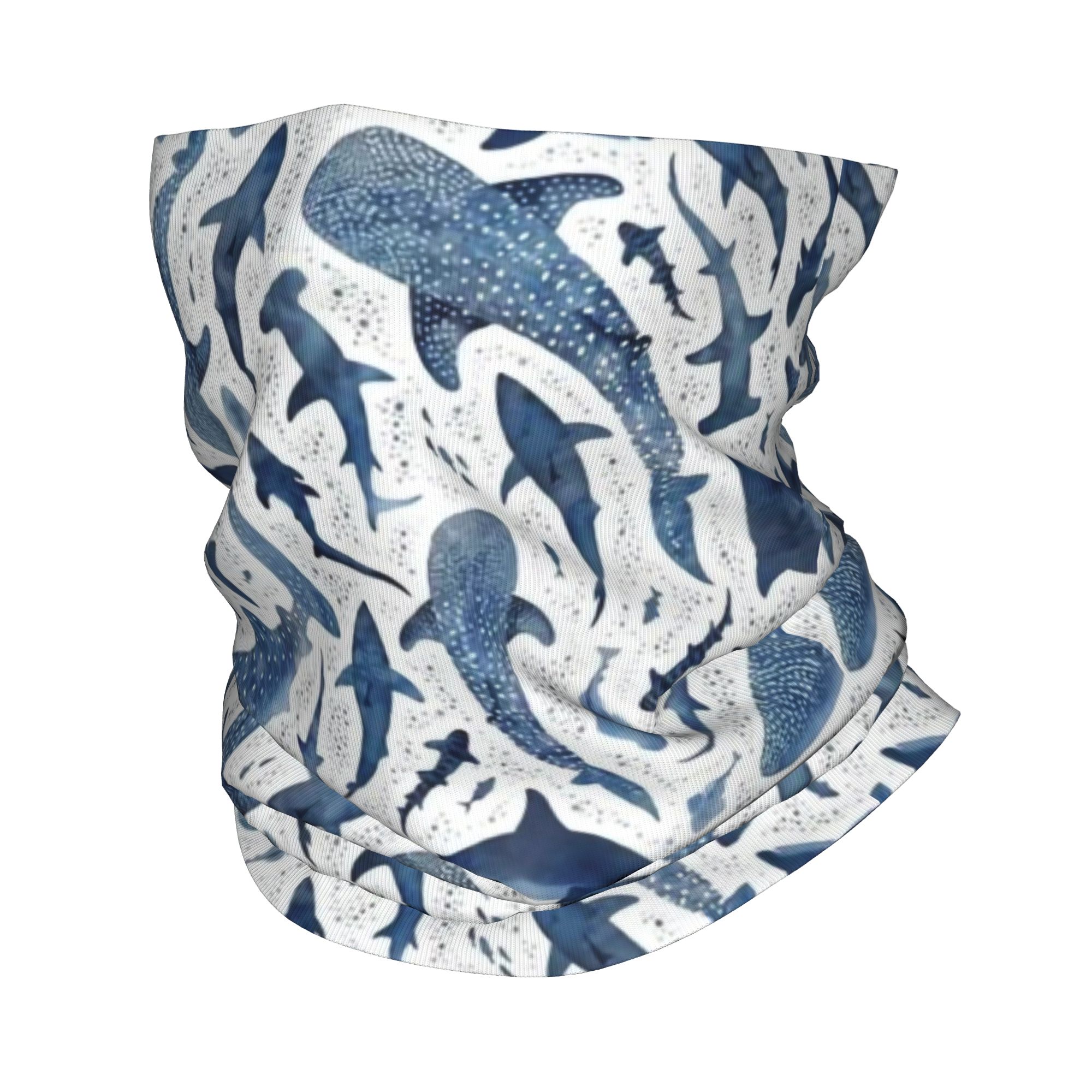 Custom Blue Watercolour Shark  – Neck Warmer Tube recenzja i cena