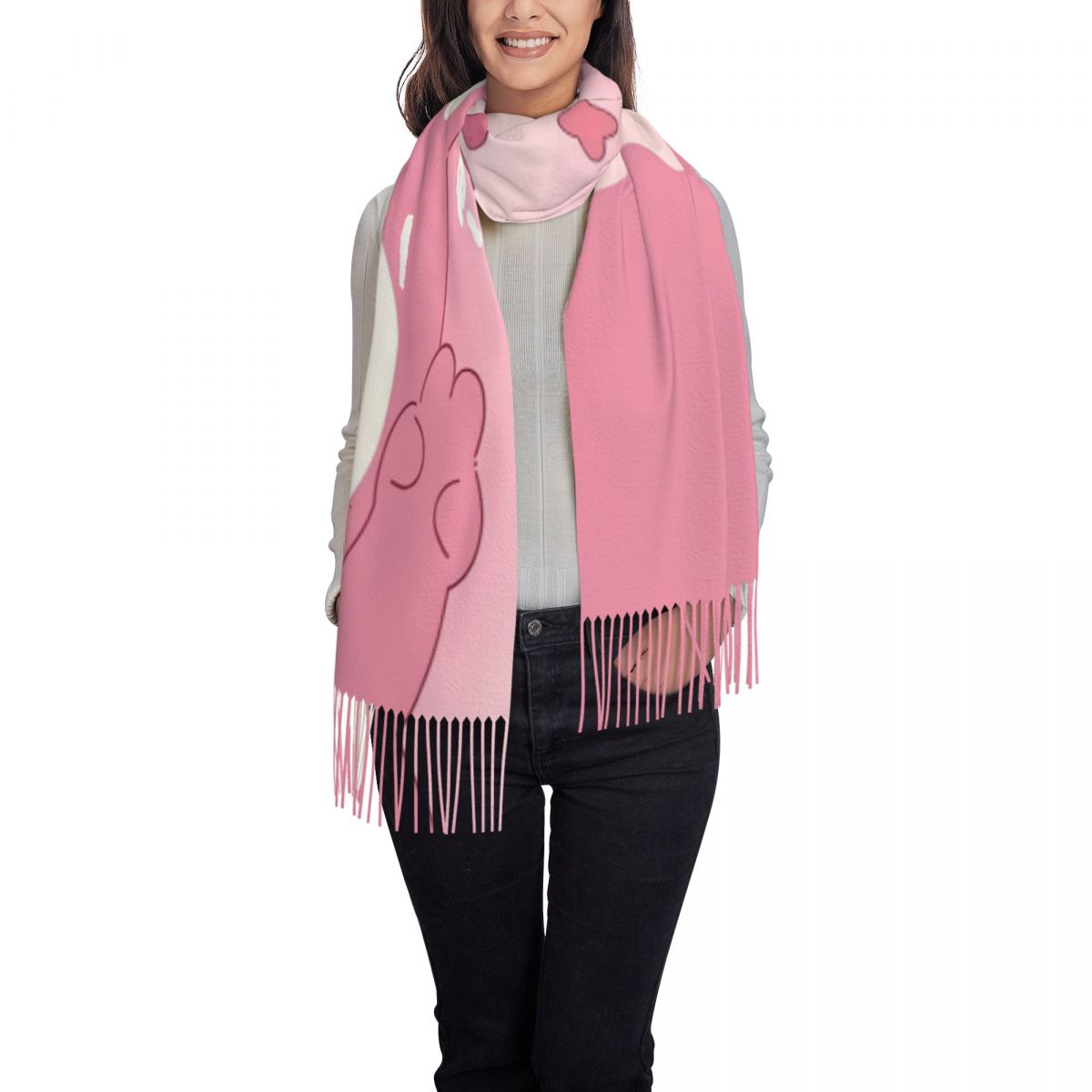 Lotso Pink Bear Women's Scarf  – Pashmina Wrap Large recenzja i cena