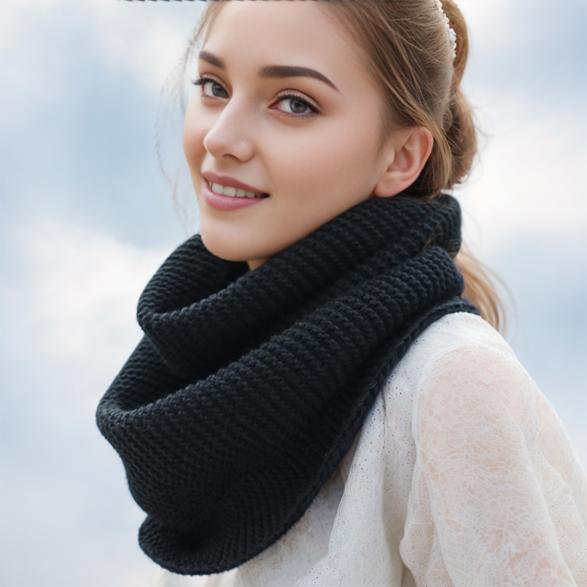 New Winter Scarf Women Infinit – Infinity Scarf Knit recenzja i cena