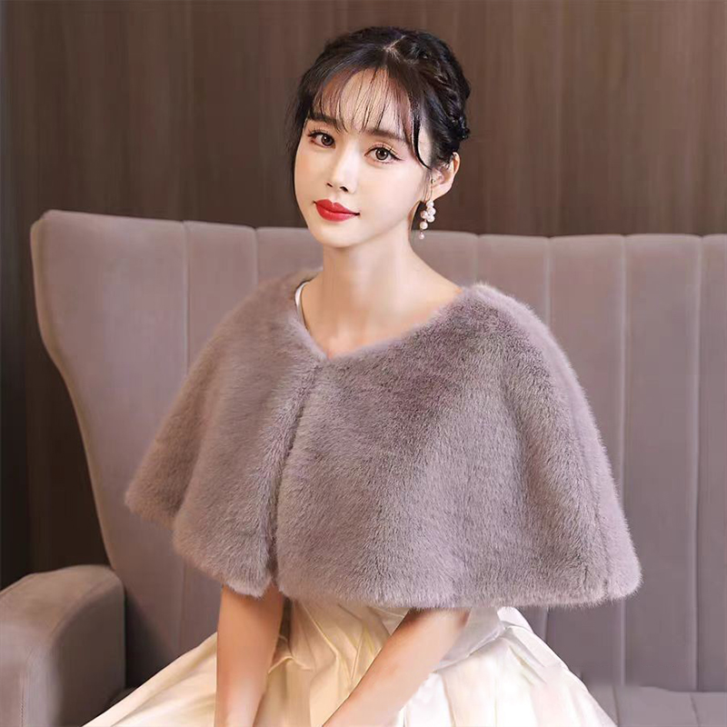 Women Winter Faux Fur Shawl El – Stole Wedding Shawl recenzja i cena