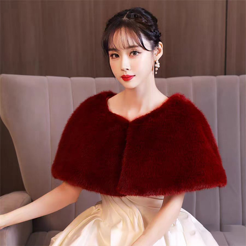 Women Winter Faux Fur Shawl El – Stole Wedding Shawl recenzja i cena