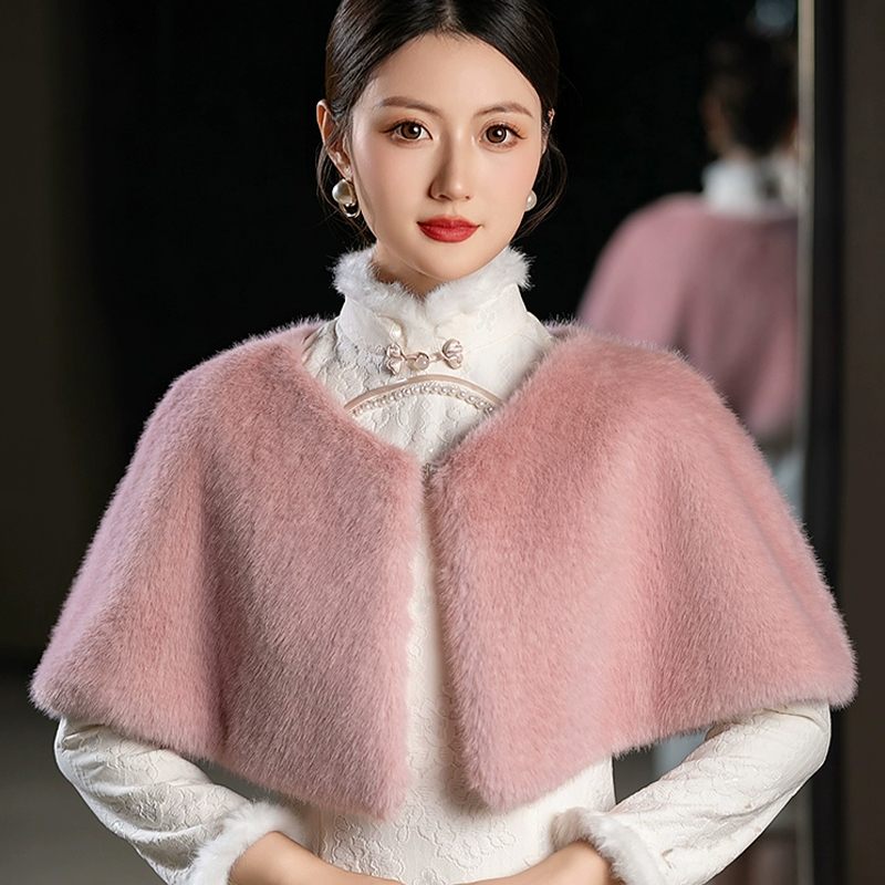 Women Winter Faux Fur Shawl El – Stole Wedding Shawl recenzja i cena