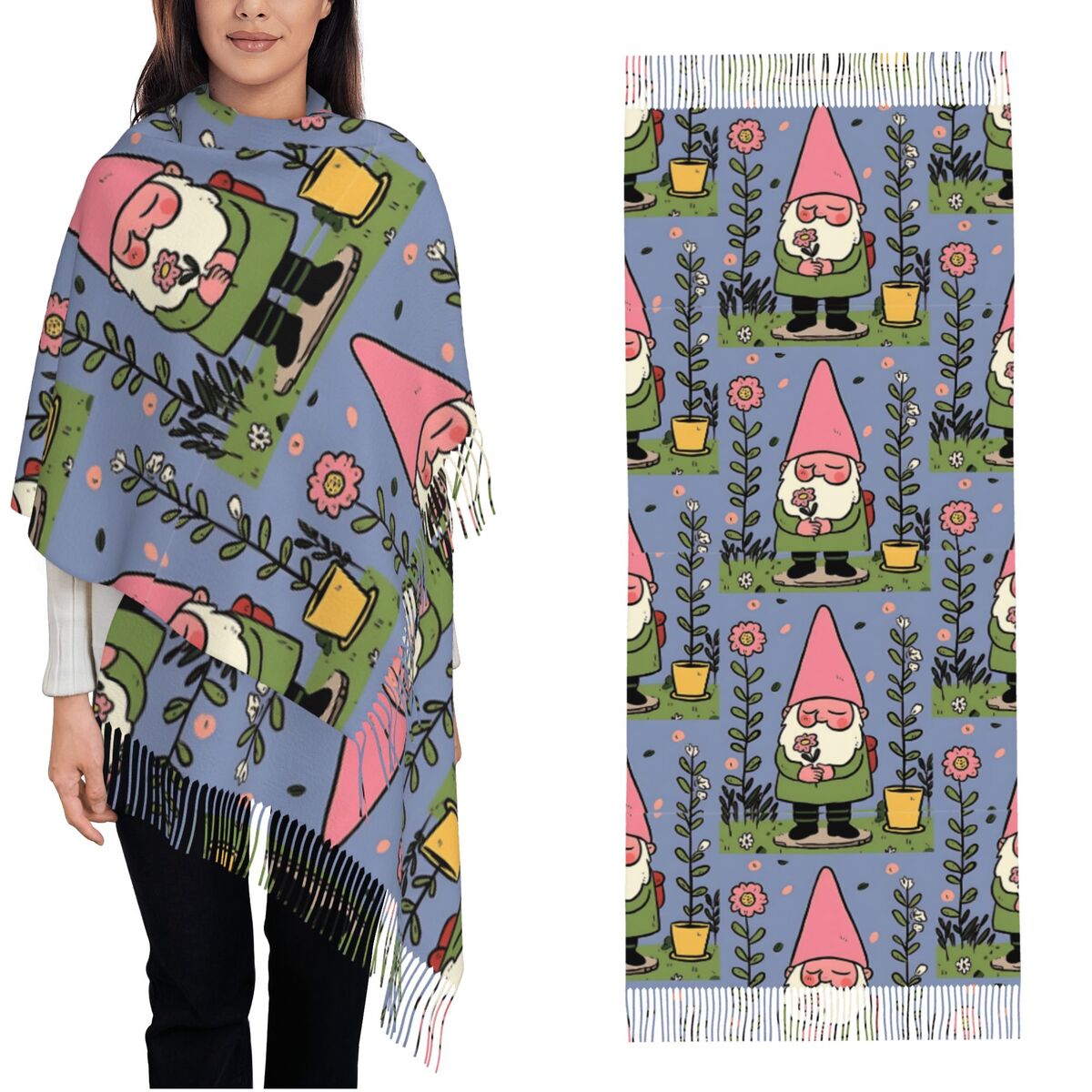 Mythical Garden Gnome Shawls W – Pashmina Wrap Large recenzja i cena