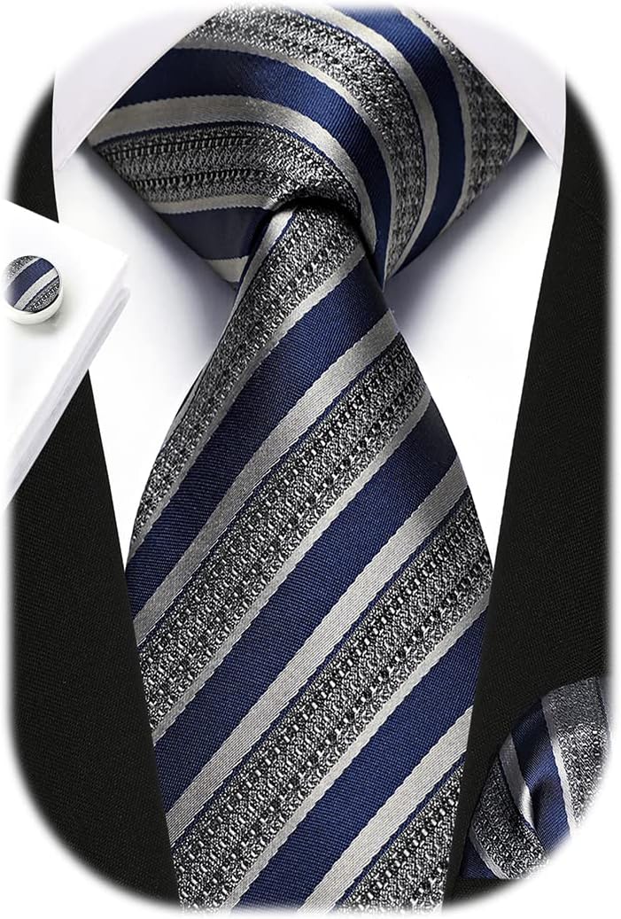 Men's Stripe Tie & Pocket Squa – Handkerchief Cotton Men recenzja i cena