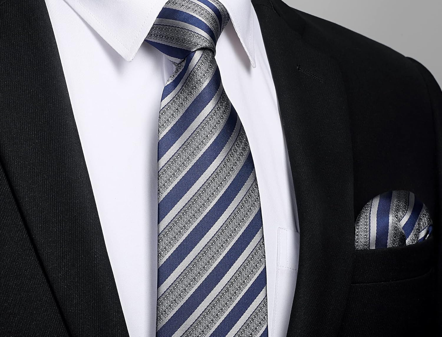 Men's Stripe Tie & Pocket Squa – Handkerchief Cotton Men recenzja i cena