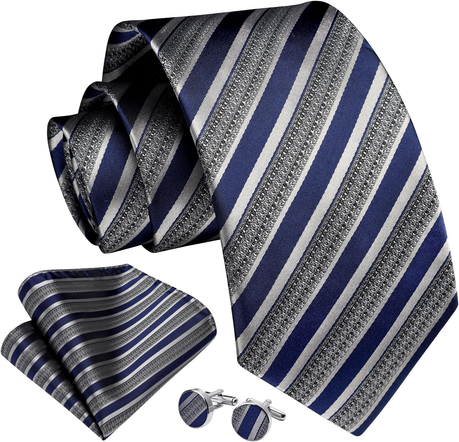 Men's Stripe Tie & Pocket Squa – Handkerchief Cotton Men recenzja i cena