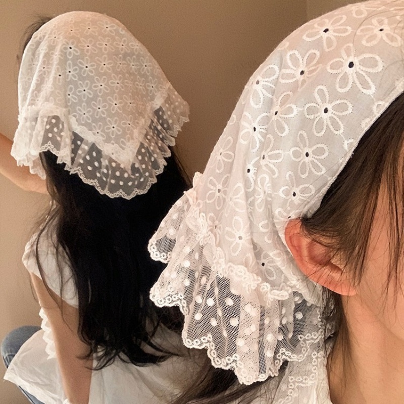 Retro  Lace Triangle Headscarf – Bandana Cotton recenzja i cena