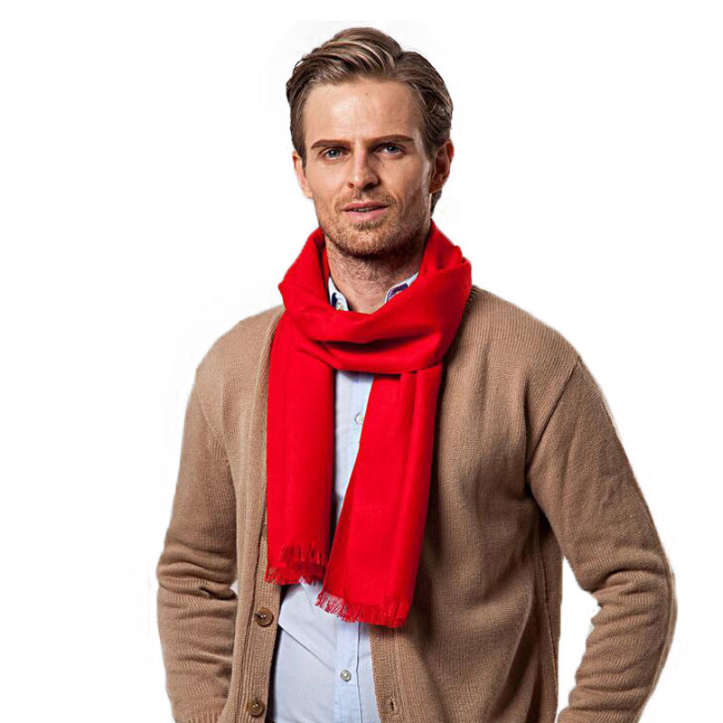 Fashion Winter Solid Color Men – Muffler Men Wool recenzja i cena