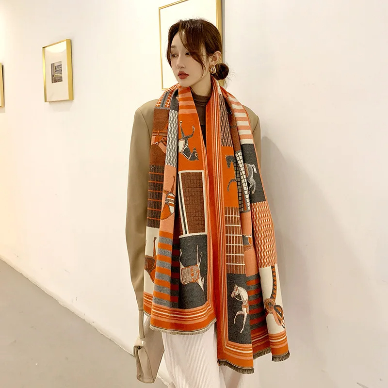 2024 New Luxury Winter Cashmer – Woven Scarf Blanket recenzja i cena