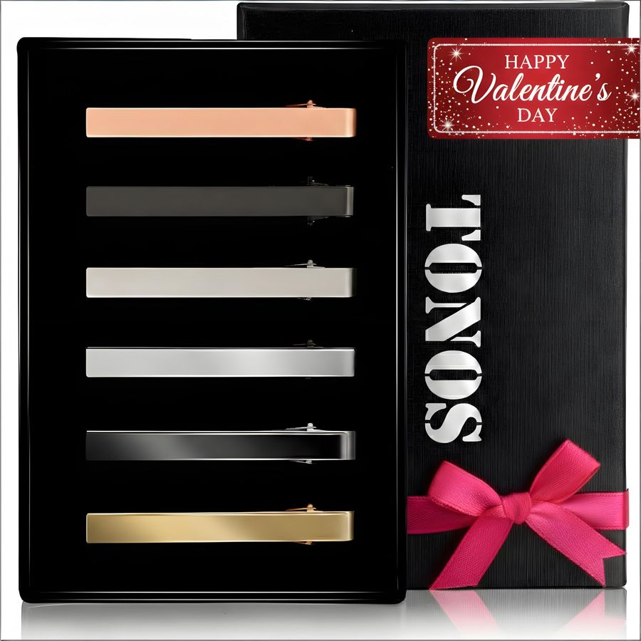Clips for Men, 6 PACK Tie Clip – Tie Bar Set Gift recenzja i cena